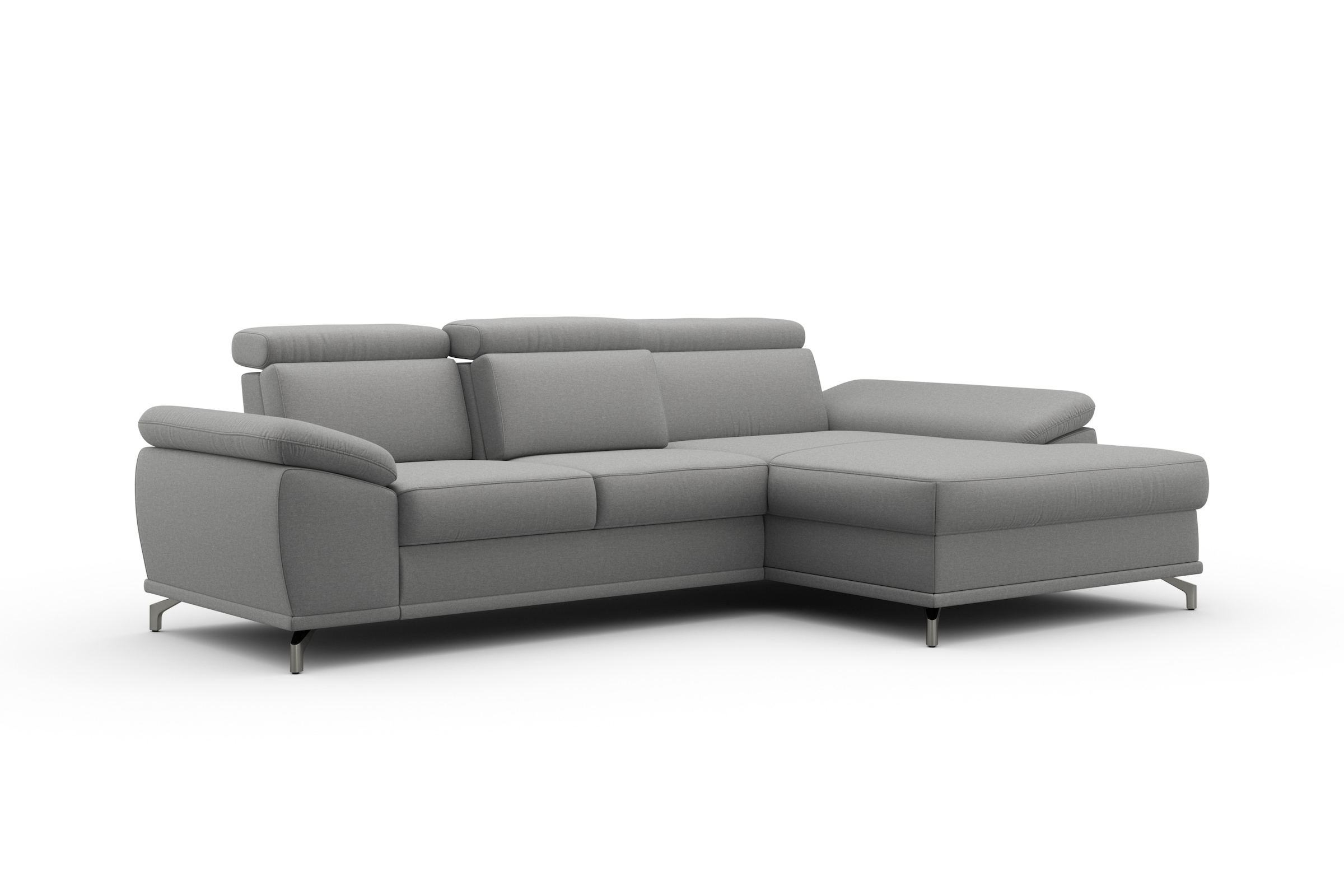 sit&more Ecksofa »Cabrio L-Form, B: 295 cm, mit Sitztiefen-, Arm- & Kopfteilverstellung« 2 Nierenkissen, Federkern, optional Bettfunktion und Stauraum
