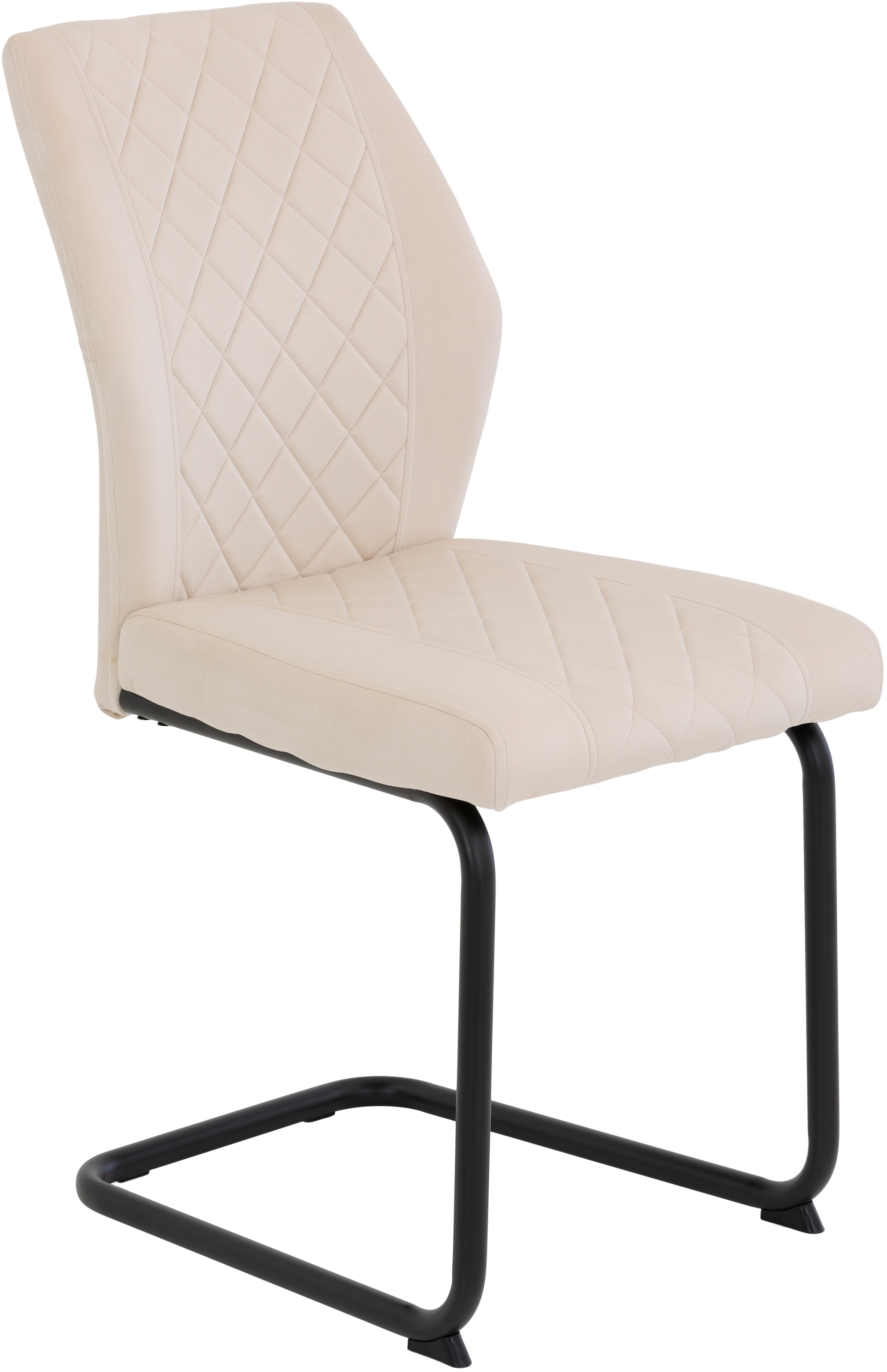 HELA Chaise cantilever »Freischwinger DALLAS 140kg belastbar, mit Rautensteppung« (Set) 4 cuisEsszimmerstuhl, Rücken und Sitz ergonomisch gepolstert