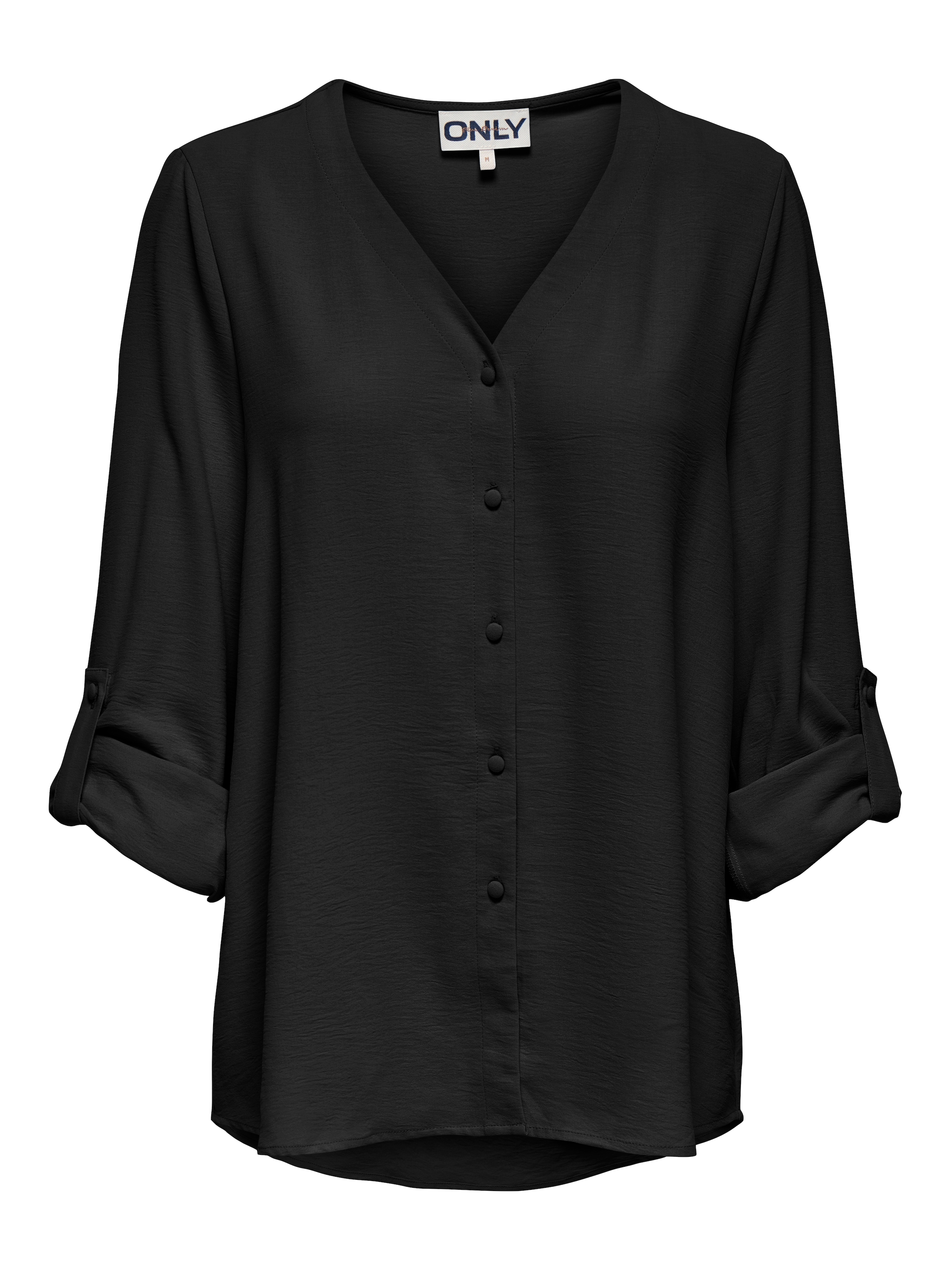 ONLY Chemisier à chemise »ONLJANA METTE V-NECK LS SHIRT NOOS WVN«