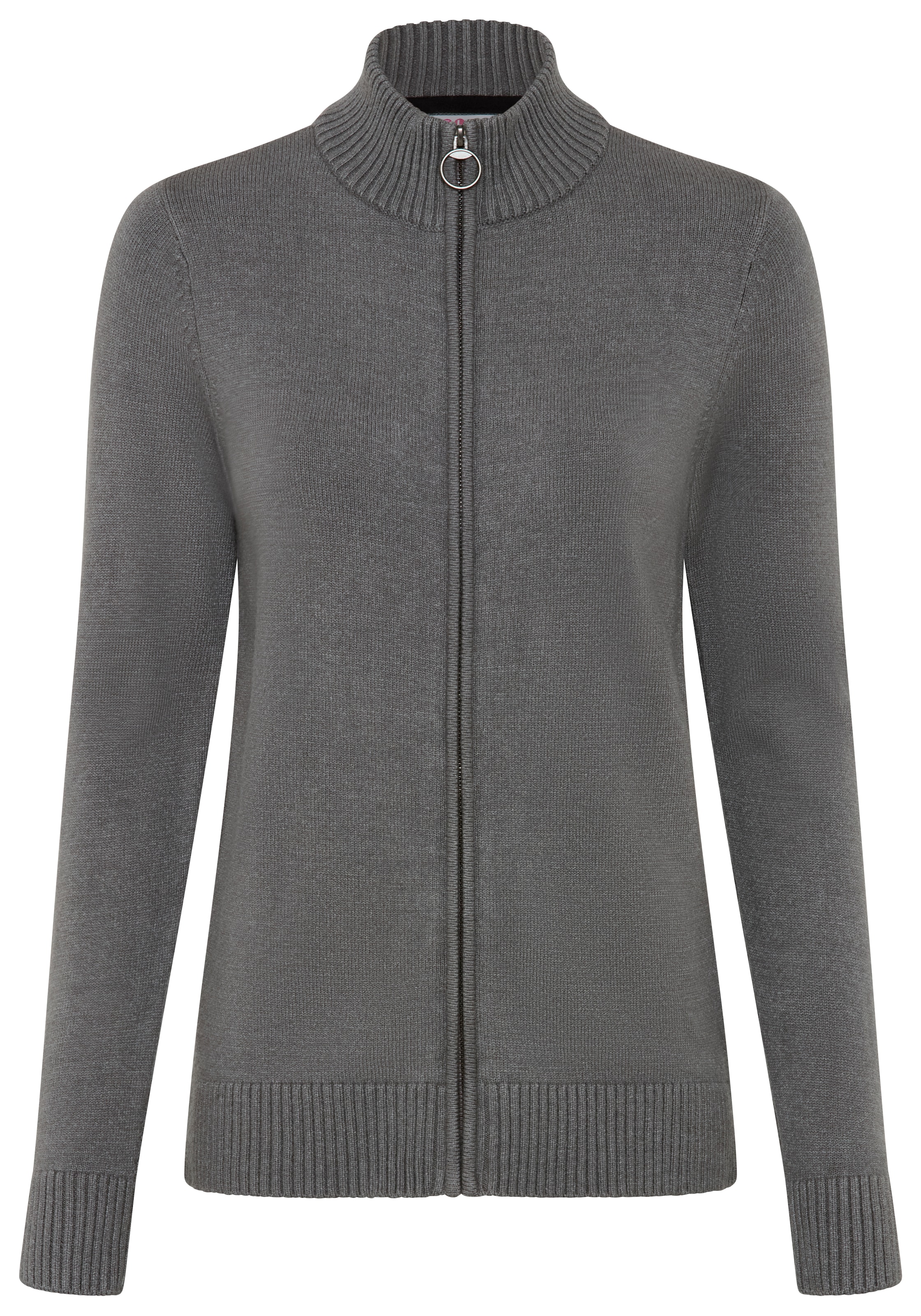 Flashlights Veste en tricot »mit Reissverschluss, figurumspielende Passform« en mélange de viscose douce, avec col montant