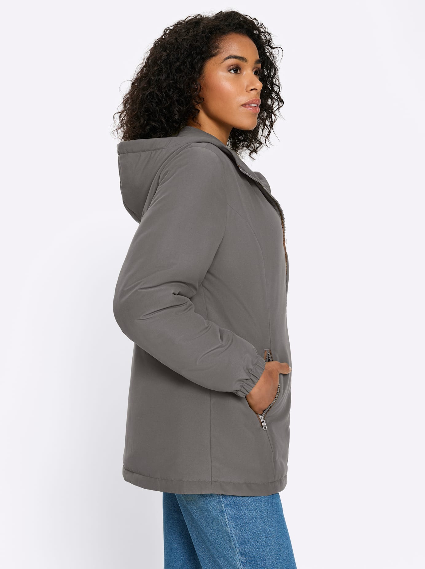 Classic Basics Langjacke mit Kapuze