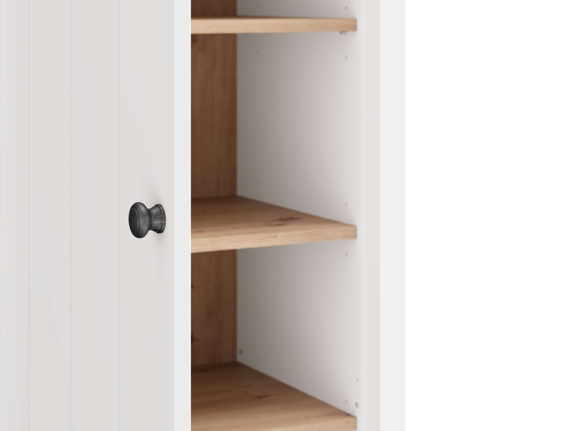 Home affaire Garderobenschrank »Bedford, Stauraumschrank, Flurschrank, ausziehbare Kleiderstange« MDF-Profil 2D ummantelt, Hotstamping, 1mm ABS-Kanten, 4 Einlegeböden