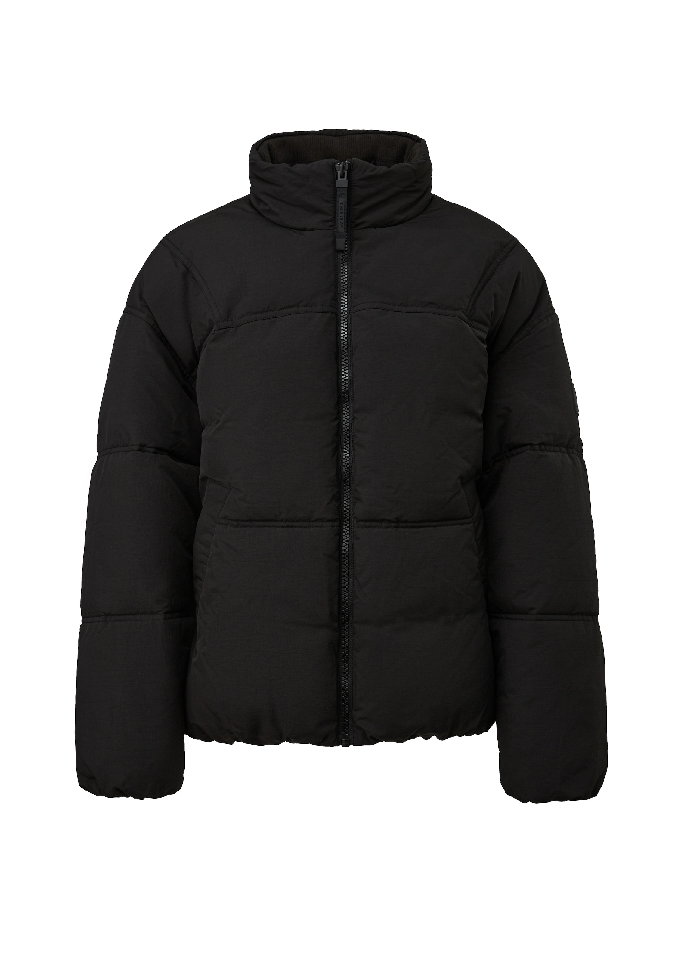 QS Steppjacke ohne Kapuze Winterjacke mit Stehkragen und Reissverschluss