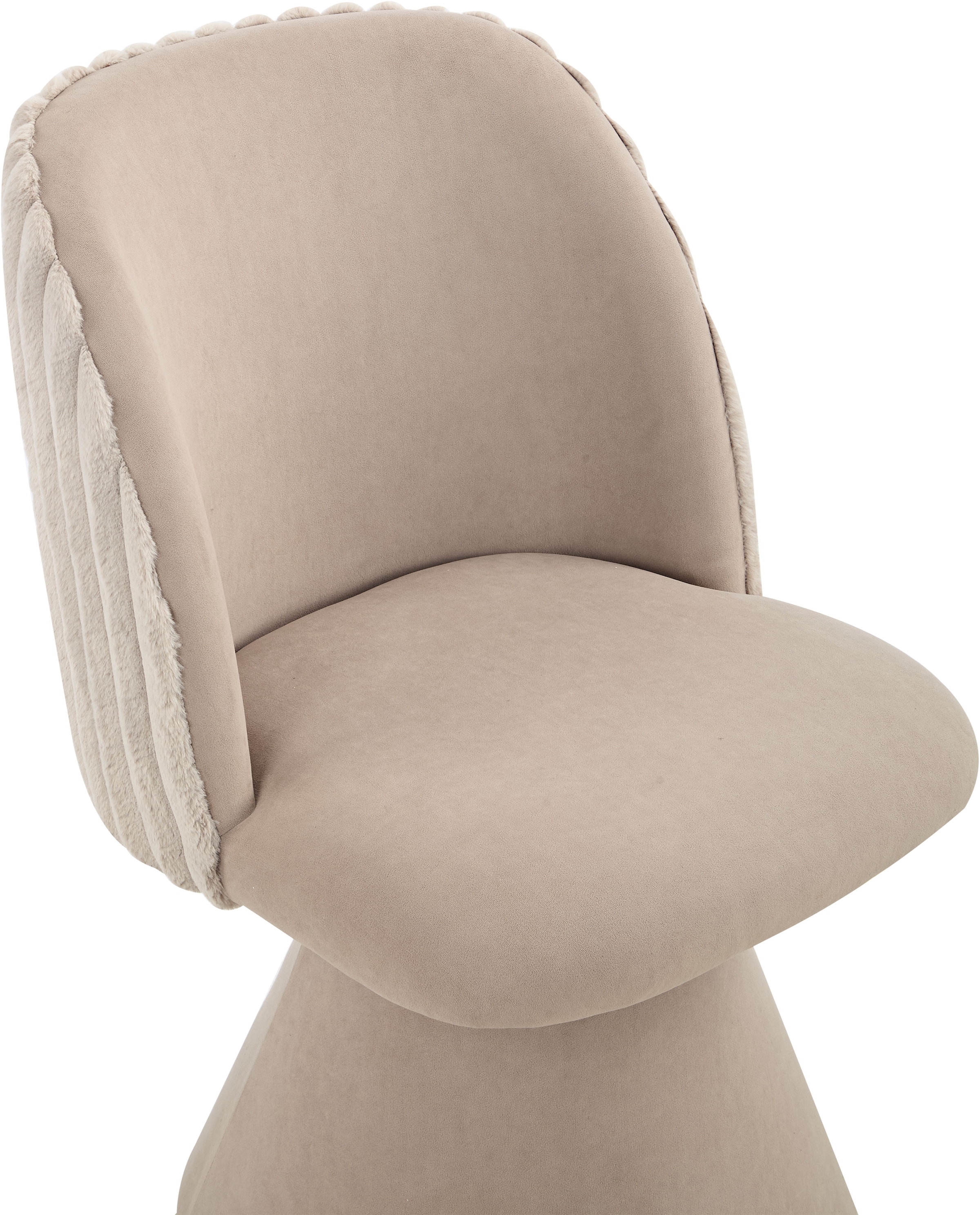 HELA Chaise de salle à manger »BARI I Drehstuhl« (Set) 1 cuis360° drehbar, Polsterfuss, Materialkombi, Aussen Felloptik Innen Velvet