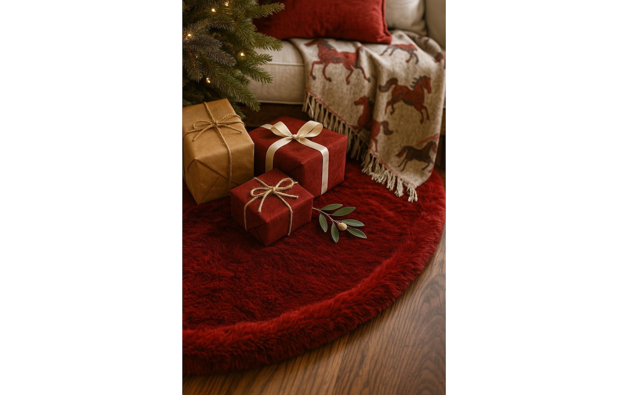 Conceptum Hypnose Tapis d'arbre »Weichnachtsteppich Polyester 150 x 150 cm«