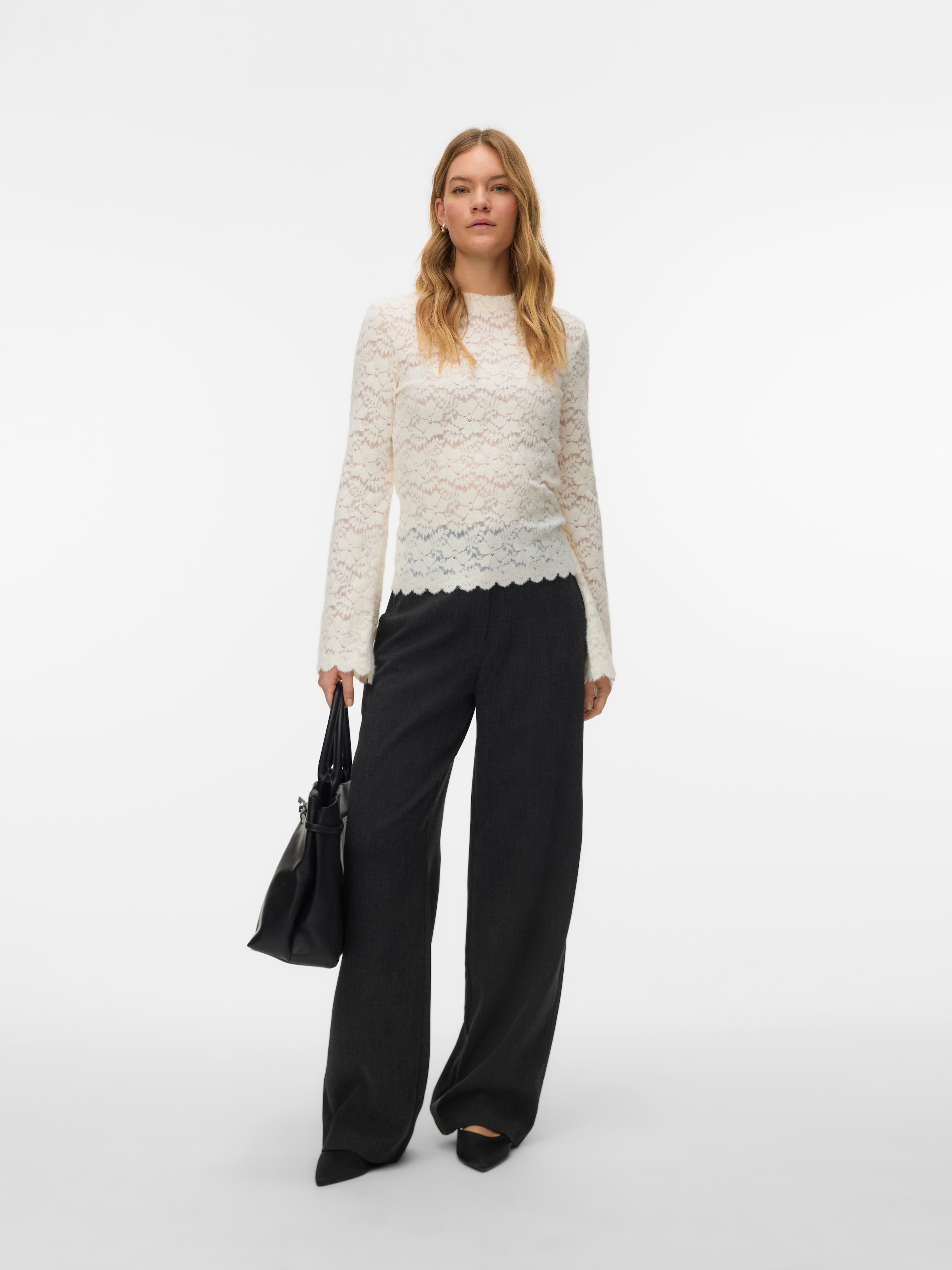 Vero Moda Pantalon de costume »VMBESTIE HW WIDE PANT NOOS«  Materialmix, weite Form, mit Stretch