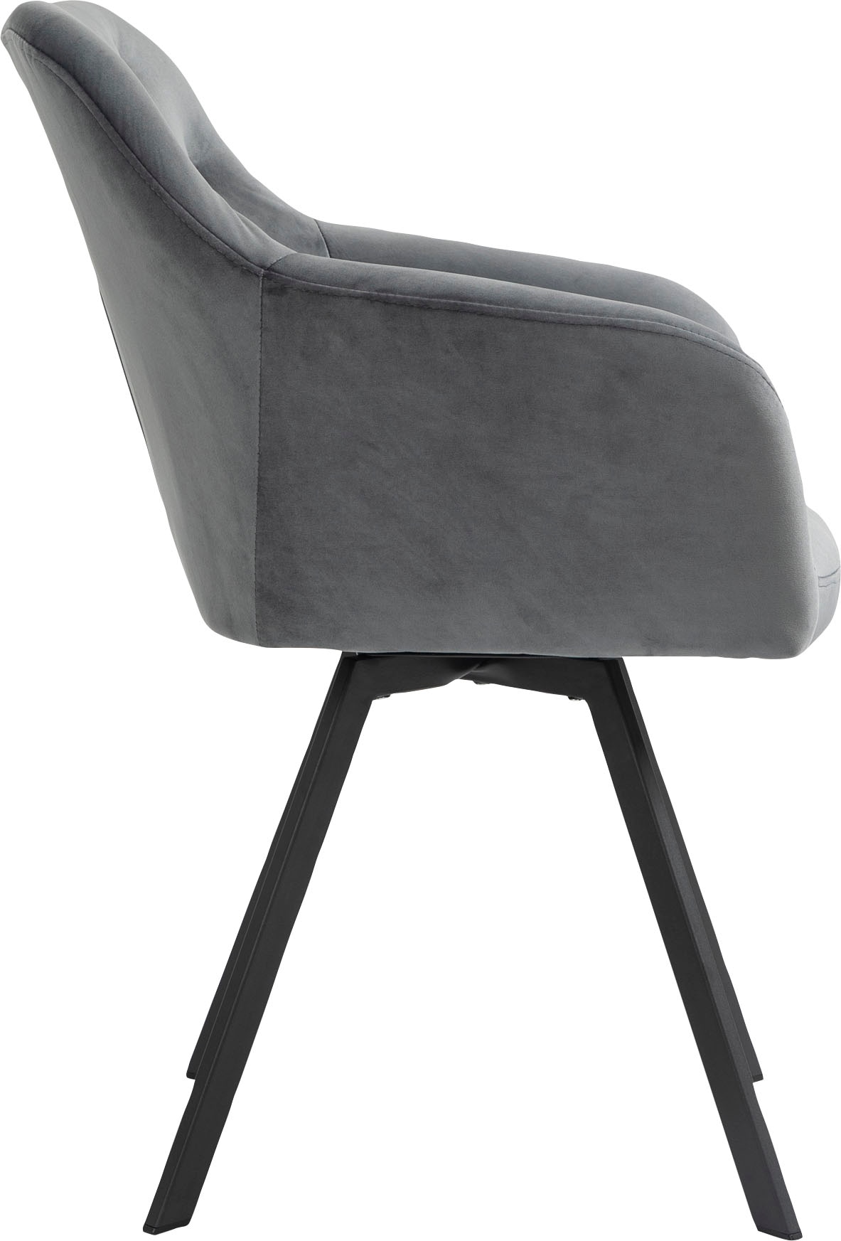 SalesFever Chaise de salle à manger »Toronto Stuhl - Stilvoller Armlehnstuhl mit Steppungen« () 1 cuisEsszimmersessel, 360° Drehplatte unter der Sitzfläche