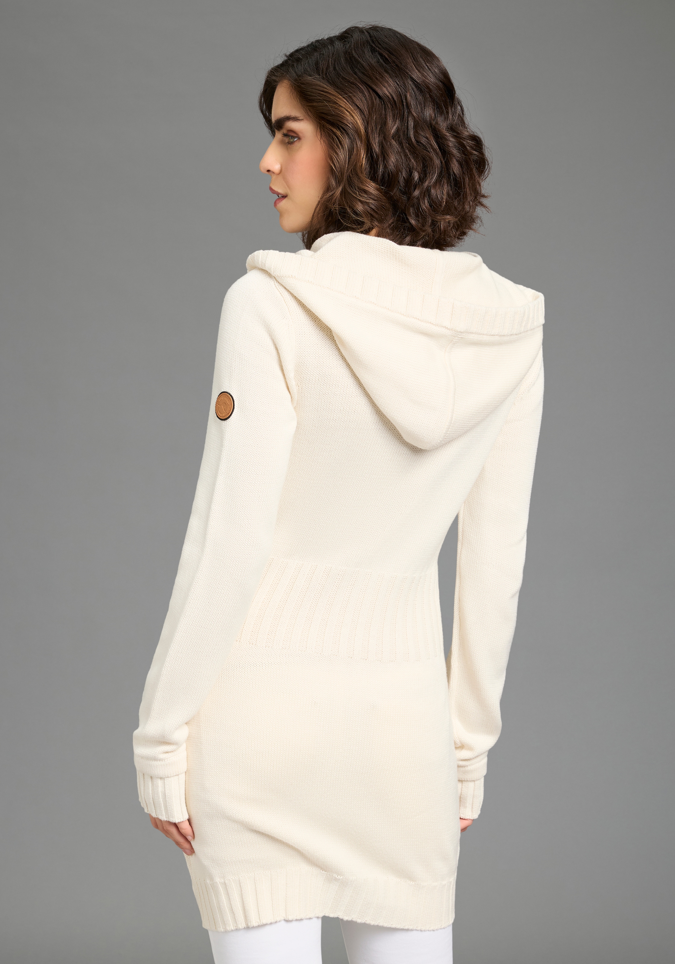 KangaROOS Cardigan à capuche in schmeichelnder Longform