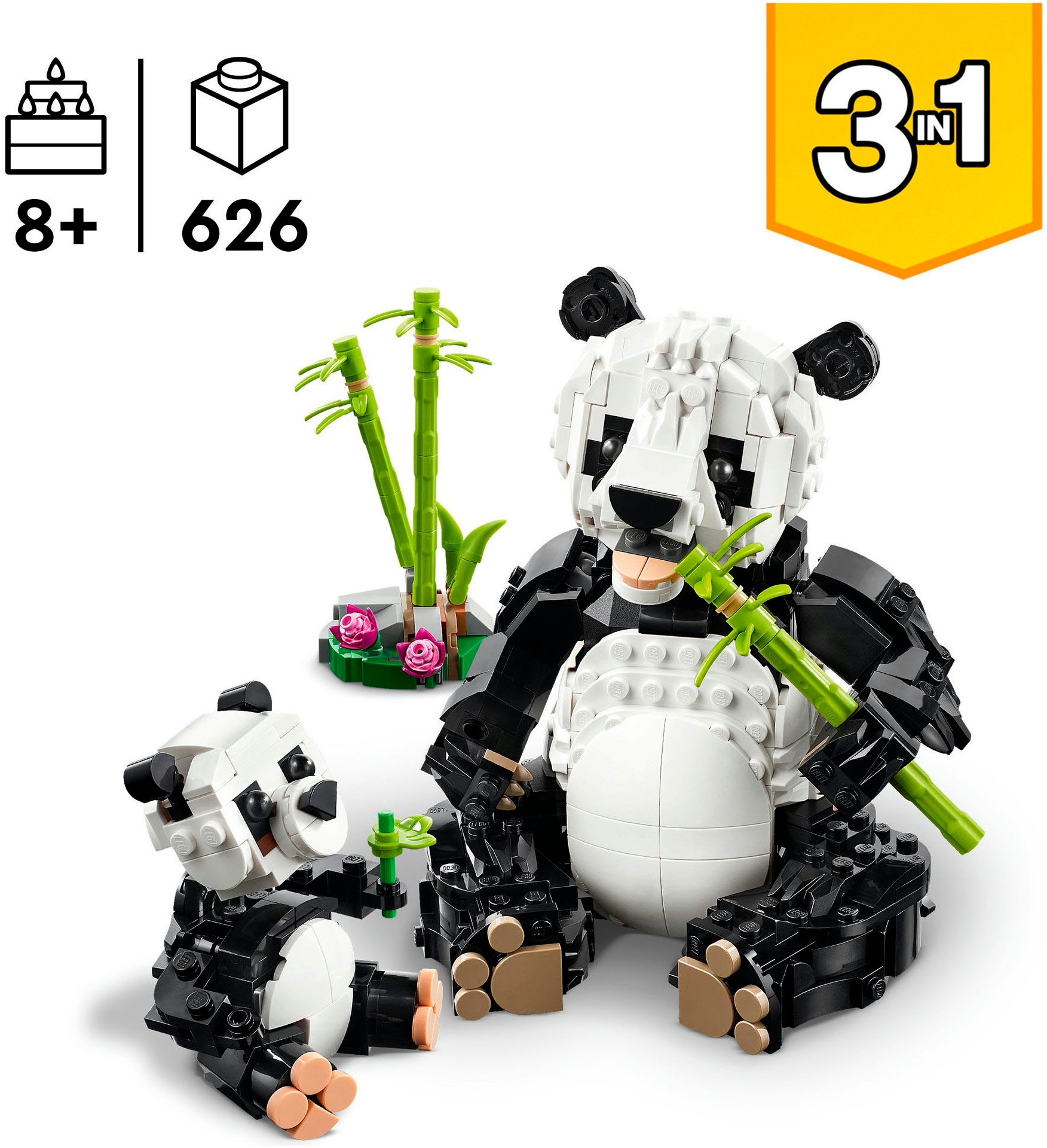 LEGO® Pions de construction »Wilde Tiere: Pandafamilie (31165), LEGO Creator« Made in Europe