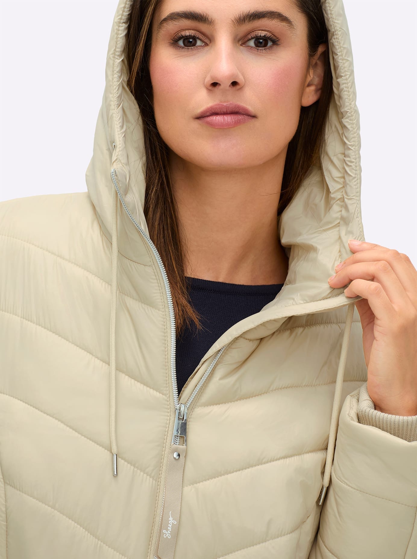 Sheego Steppjacke mit Kapuze