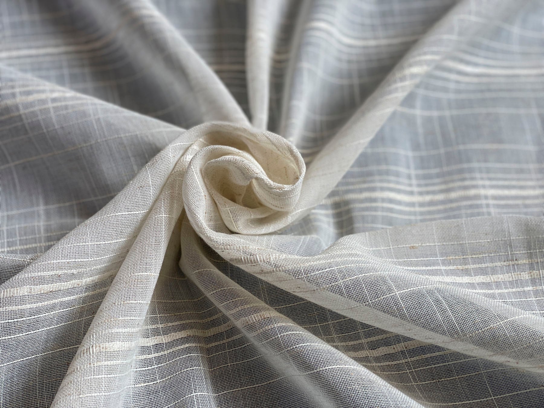 Weckbrodt Rideau »Boho« Œillet 1 cuis tlg. Leinen-Optik, Webstreifen, halbtransparent, Gardine, Store