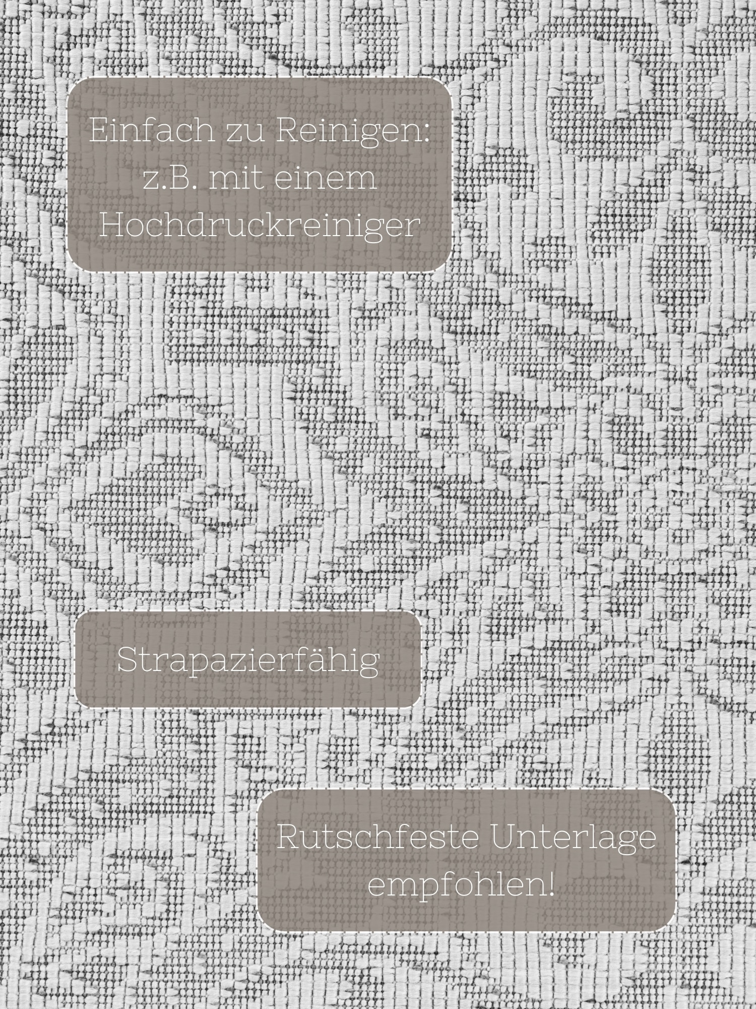 HANSE Home Tapis d'extérieur »Rosel Wendetppich« Rond 5 mm Höhe In und Outdoor, Flachgewebe, wetterfest, pflegeleicht, robust