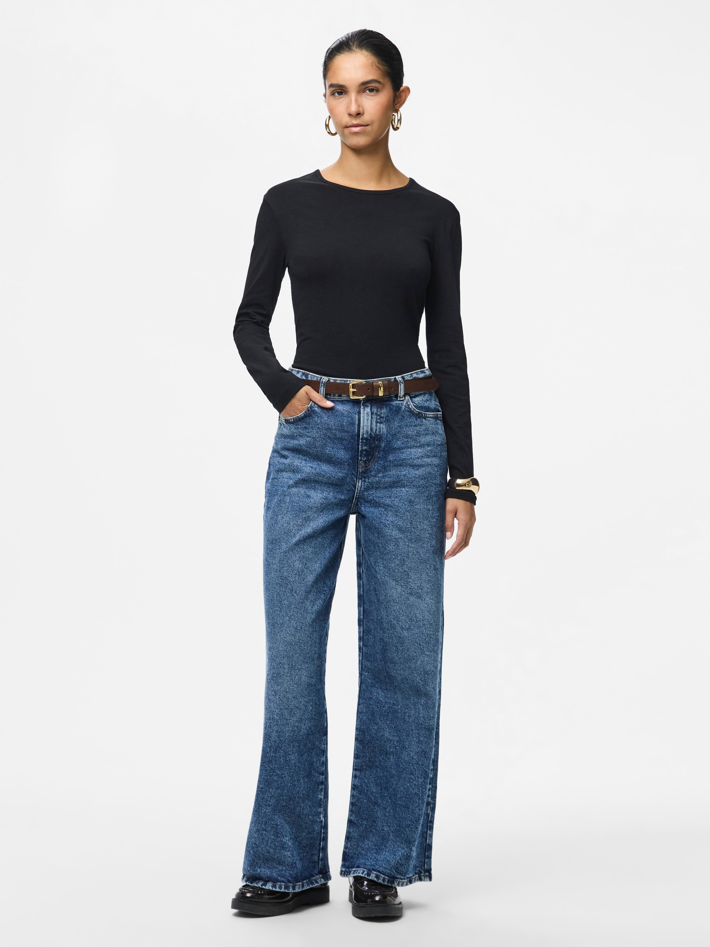 pieces T-shirt à manches longues »PCAMELIA LS TOP 2-PACK JRS NOOS BC« 2er-Pack,  mit klassischen Farben