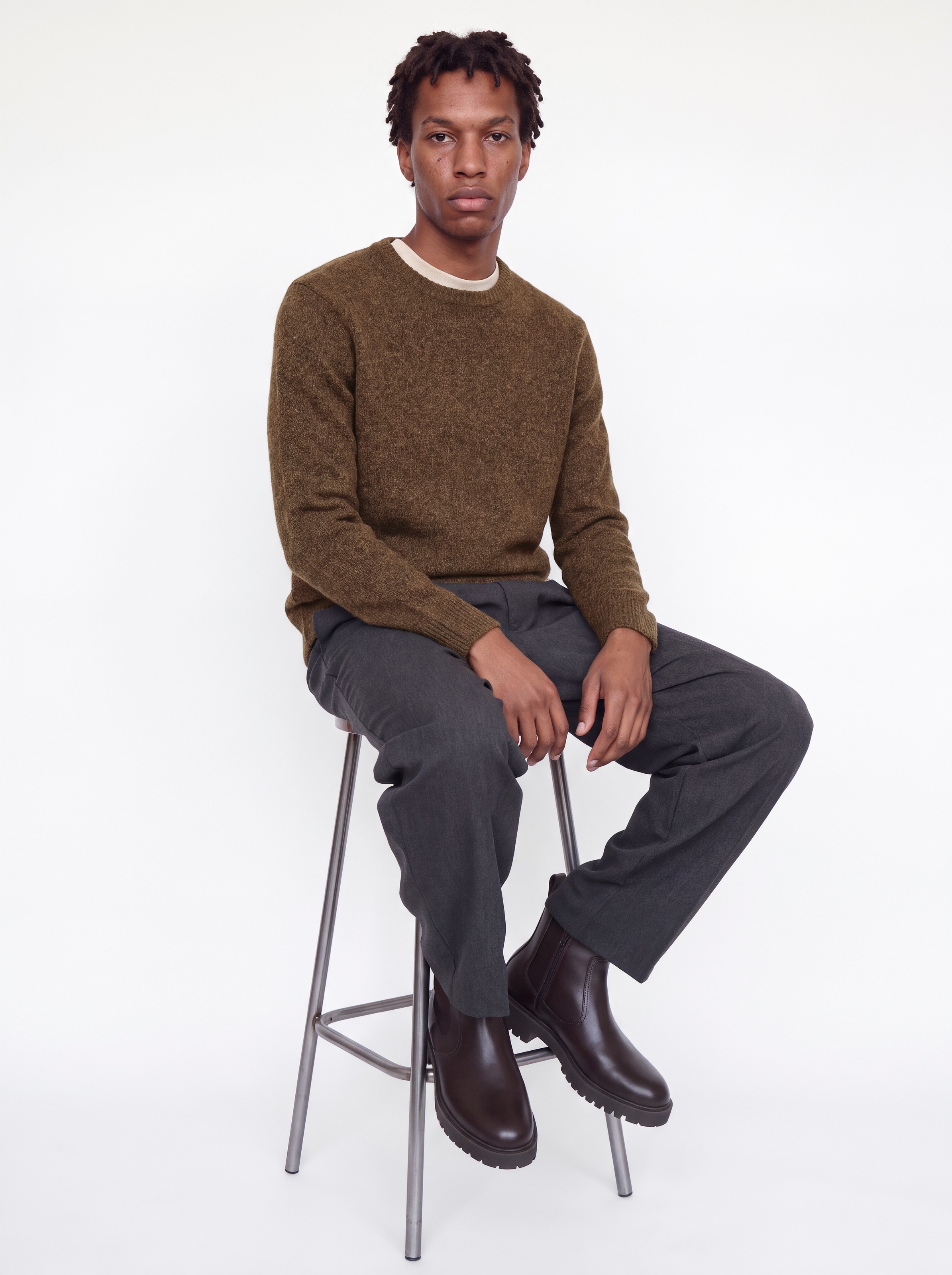 Jack & Jones Pull en tricot »JPRBLASIMON SOUFFLE KNIT CREW NECK SN« mélange de matériaux, coupe régulière