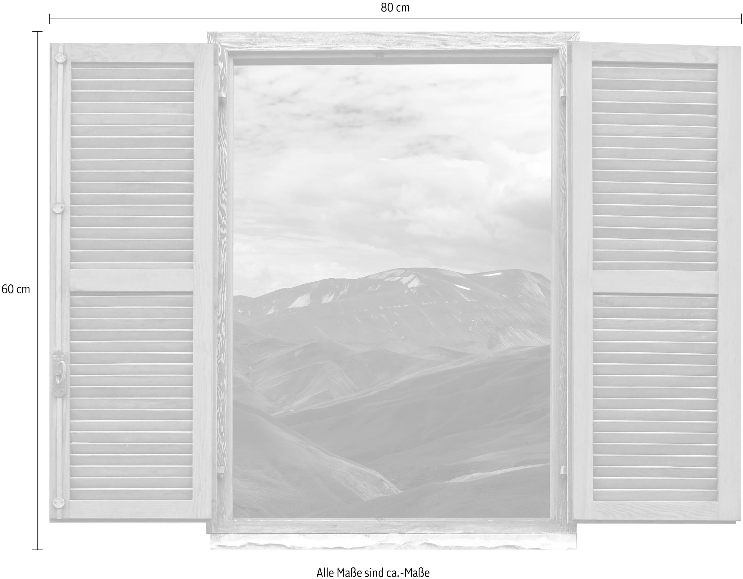 queence Wandtattoo »Landschaft« Wandsticker, Wandbild, selbstklebend, 3D, Fenster