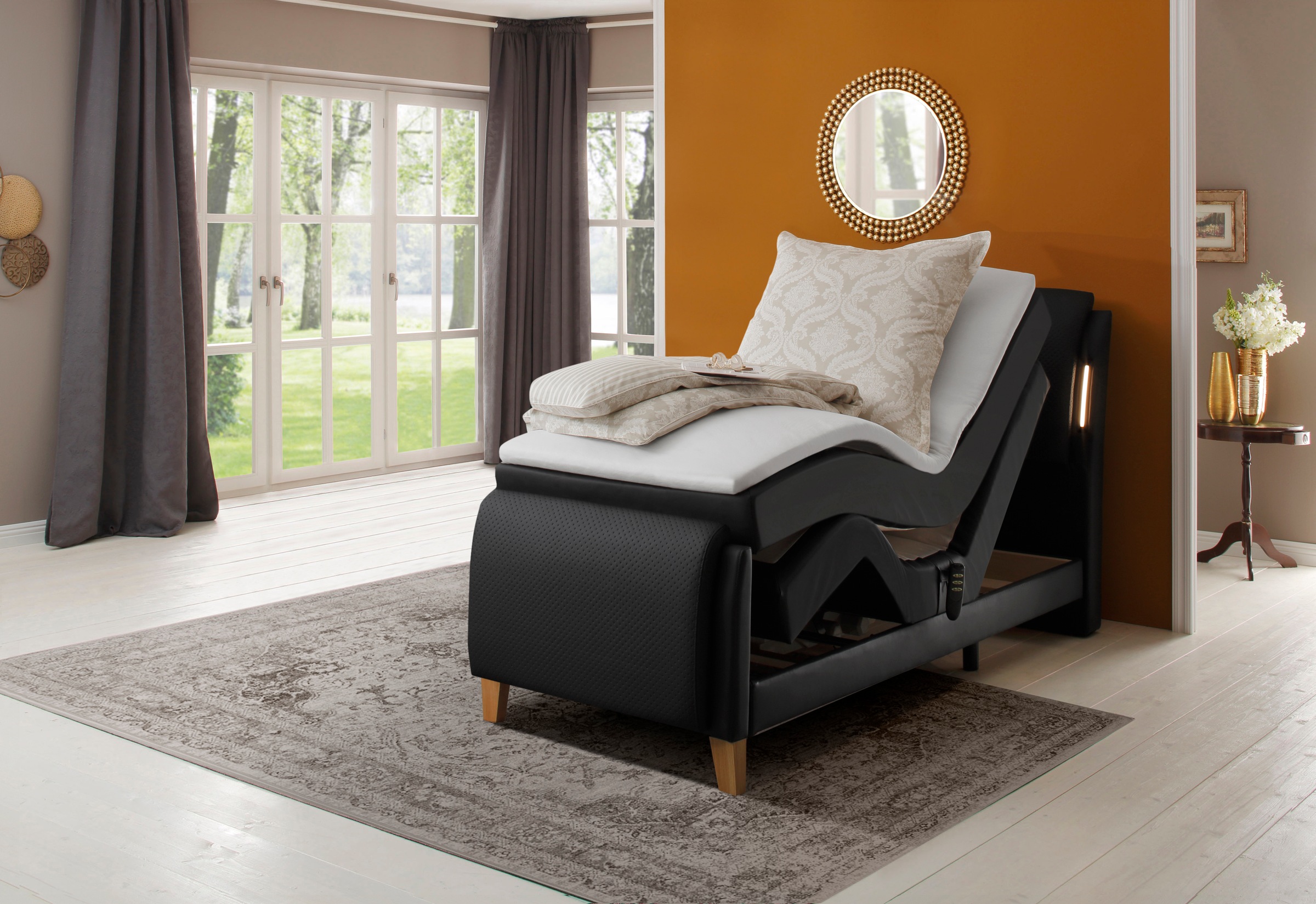 Home affaire Lit boxspring »Messina2« confort allongé réglable électriquement