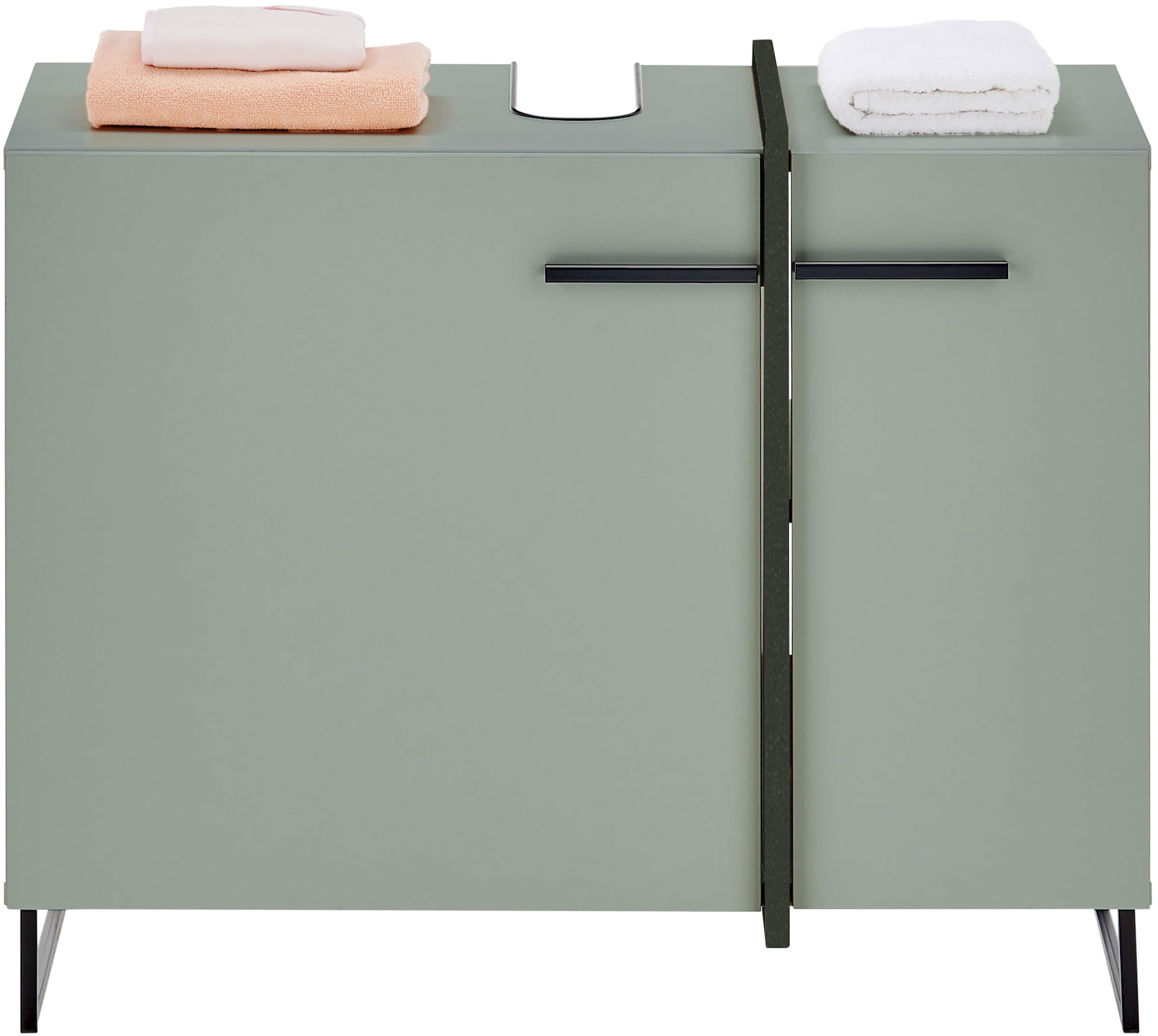 BASIC by Balculina Waschbeckenunterschrank »Palermo, BxHxT 80x64x41 cm« 1 Stk. tlg. Breite 80cm, Softclose, Metallfüsse