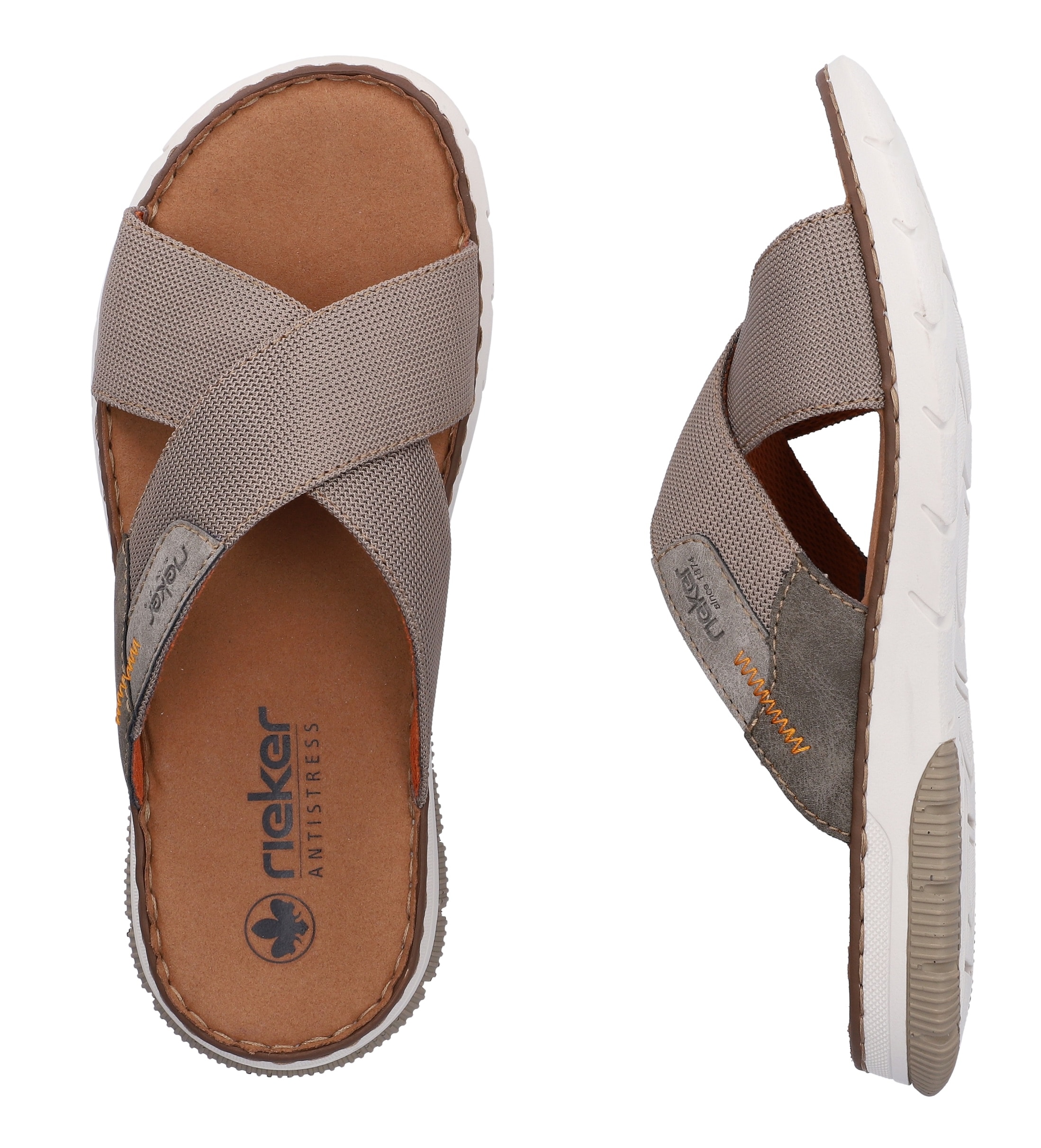 Rieker Pantolette  Chaussure d'été, chaussure de plage, chaussure de vacances avec bandage croisé