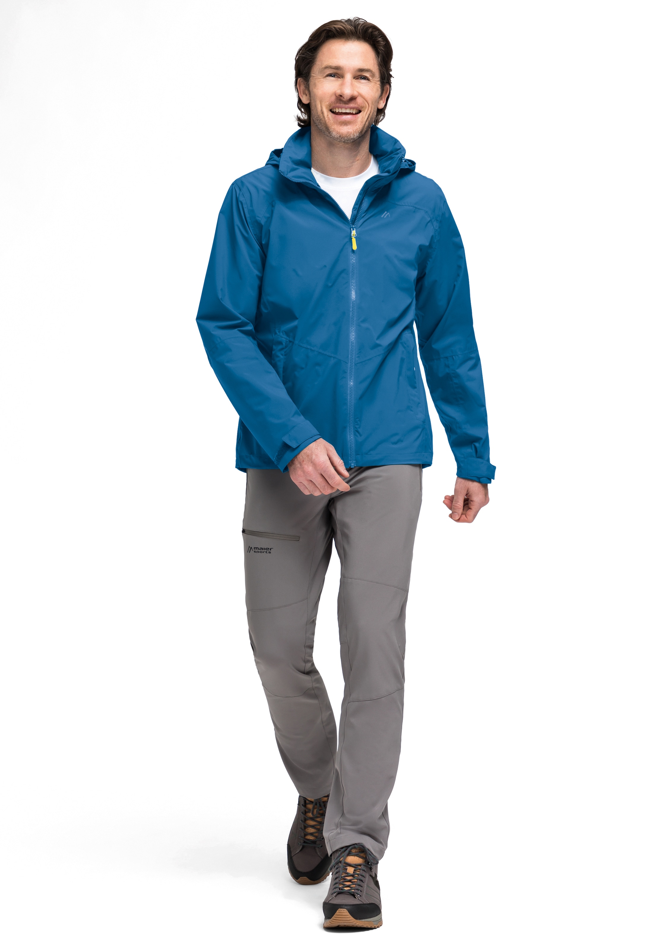Maier Sports Veste de pluie »Metor rec M« Herren Jacke mit Kapuze, Windjacke wasserdicht atmungsaktiv, Reg. Fit