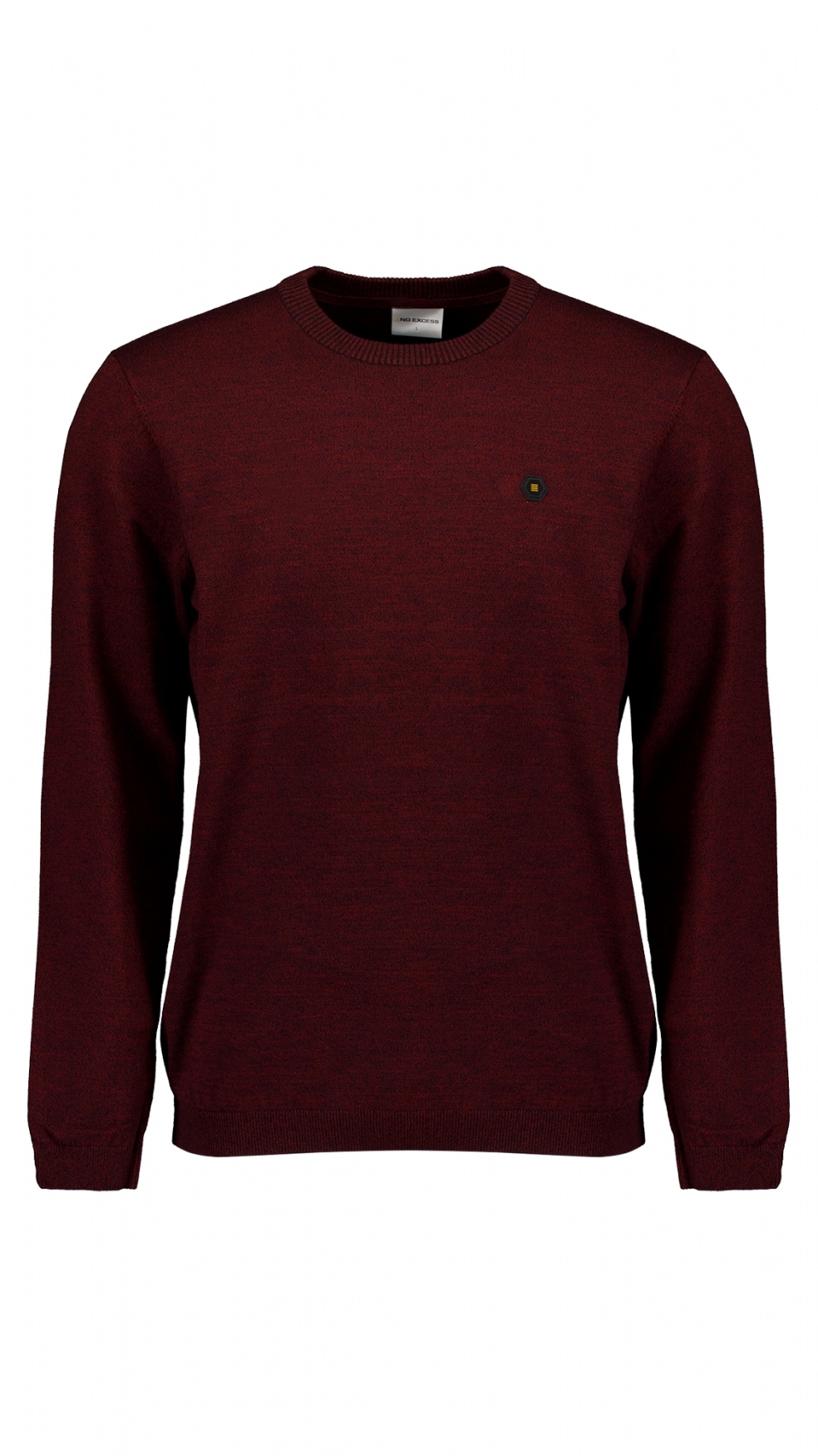 NO EXCESS Rundhalspullover , mit Melange Optik
