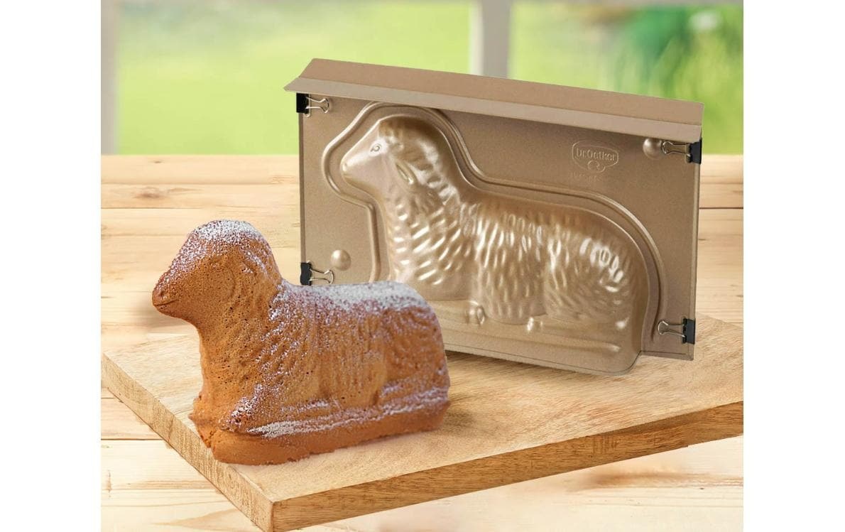 Dr. Oetker Küchenhelfer Moule à pâtisserie »Lamm Gold 900 ml, 27,5 x 15 cm x 6,5 cm«