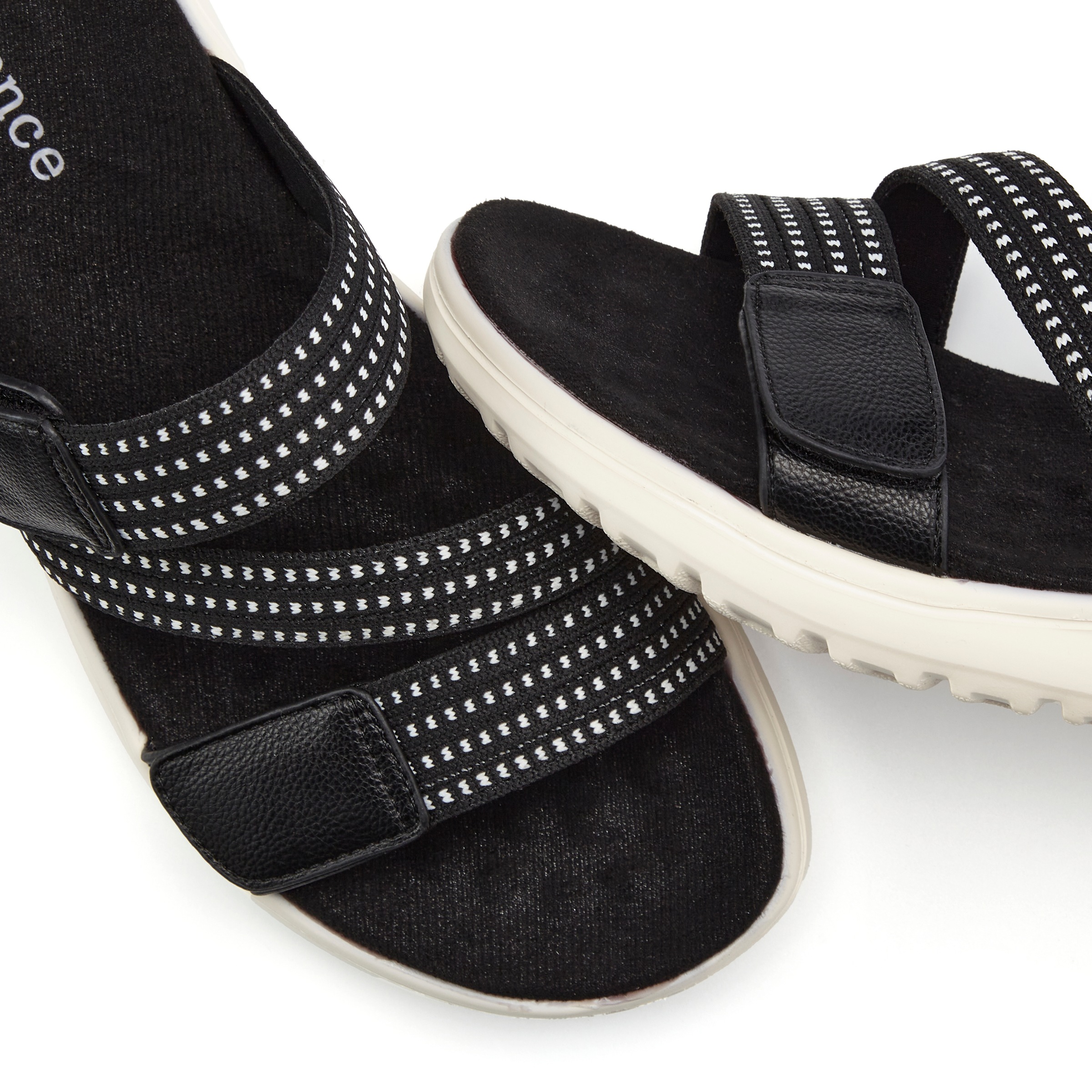 Vivance Pantolette »Sandale, offener Schuh, Sandalette, Sommerschuh,«  NOUVEAU avec talon compensé discret et fermetures velcro