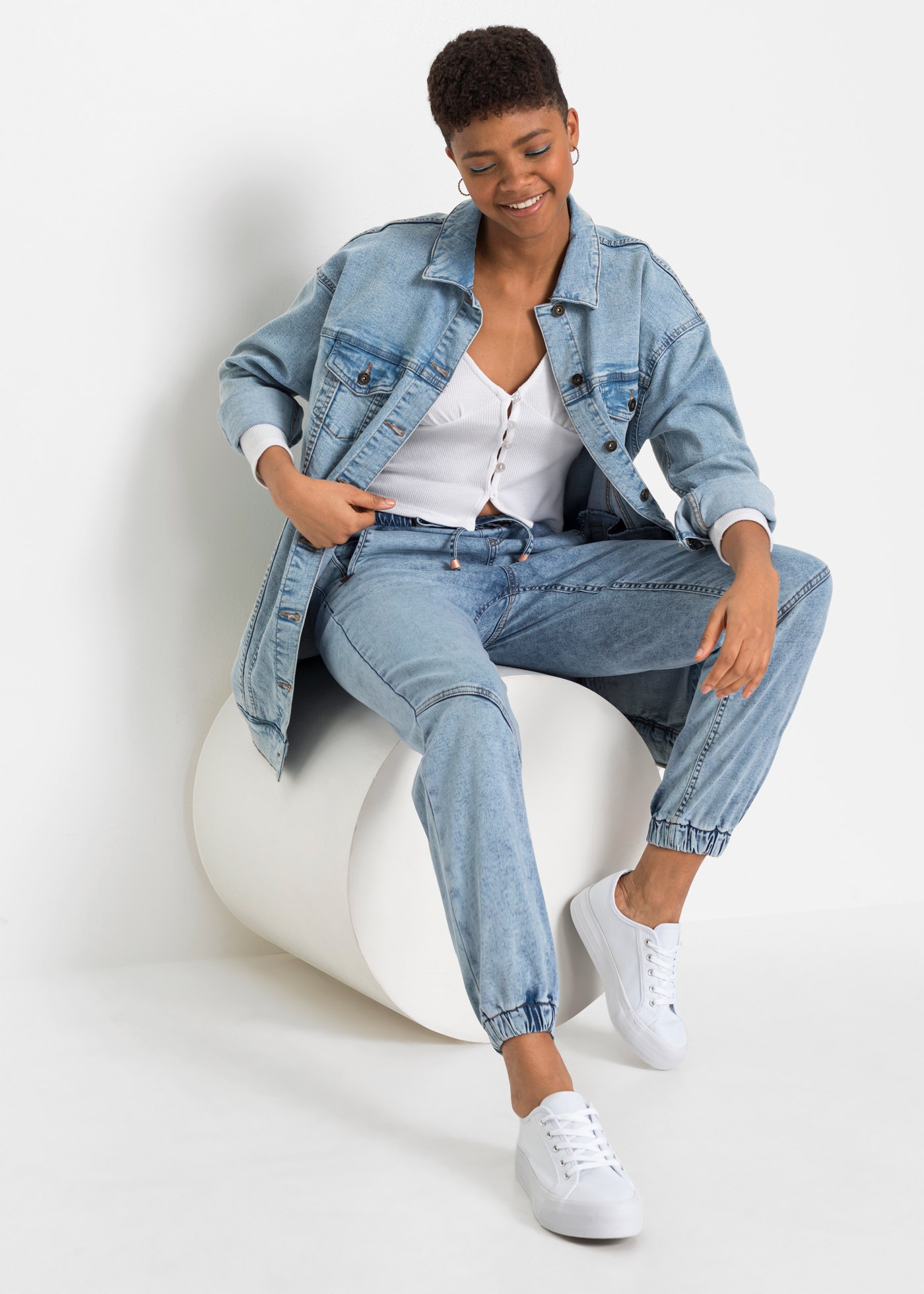 bonprix Jeggings en jeans loose fit Passform, aus Baumwolle, Polyester und Elasthan