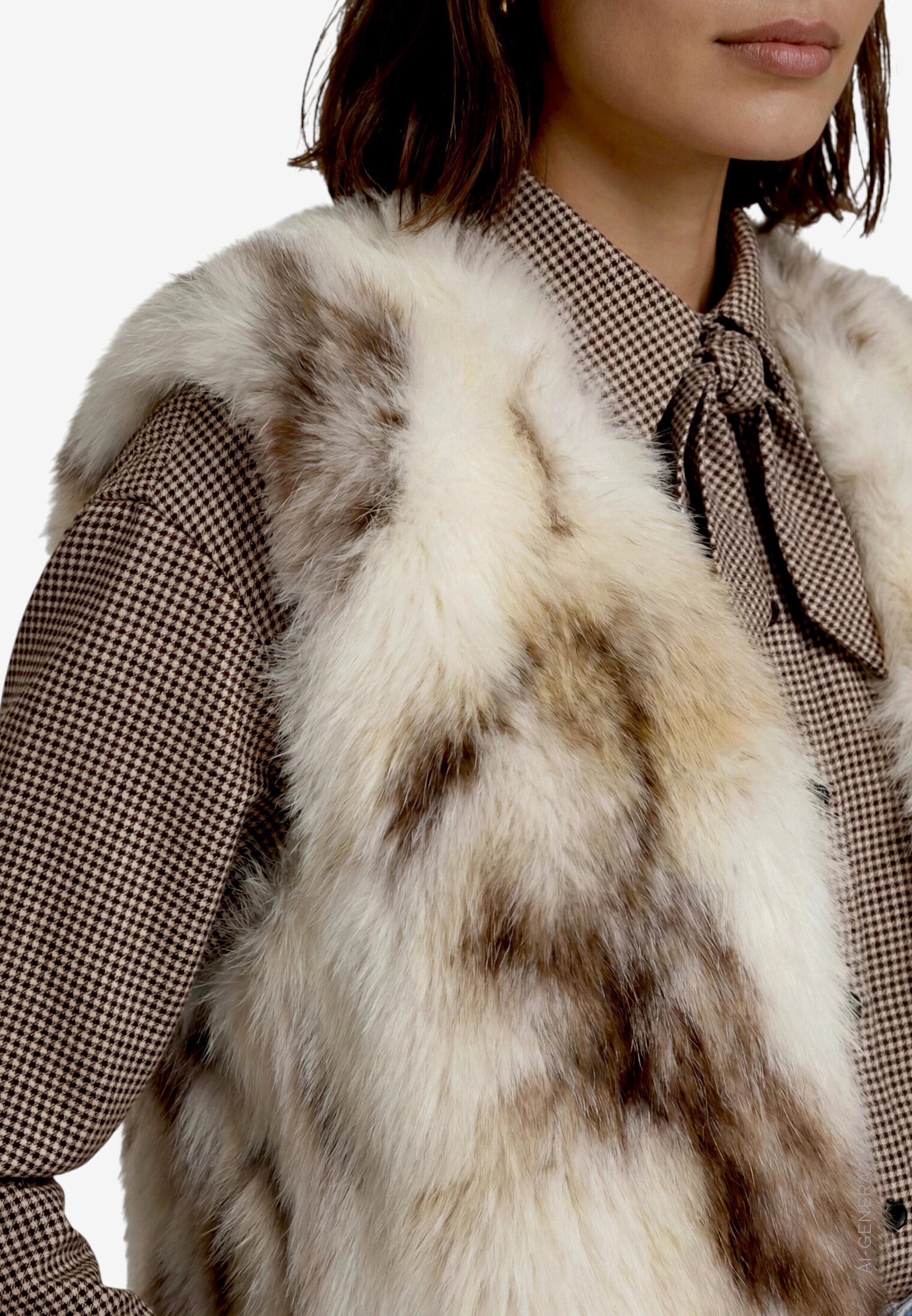 Zero Gilet en imitation fourrure Veste en fausse fourrure avec imprimé animal