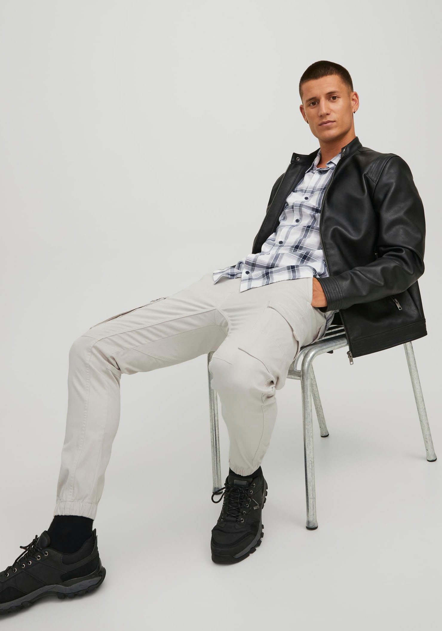 Jack & Jones Pantalon cargo »JPSTPAUL JJFLAKE CARGO NOOS«  Baumwollmischung, regular fit