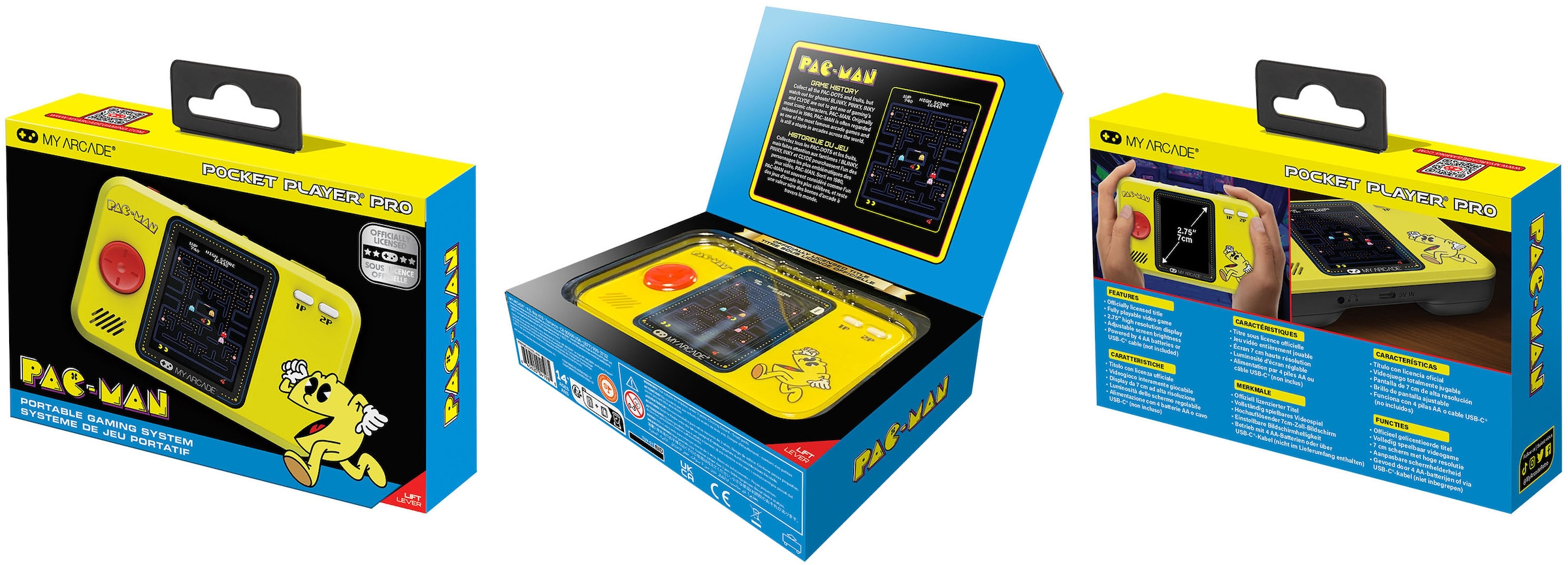 MYARCADE Console rétro »PAC-MAN Pocket Player Pro«