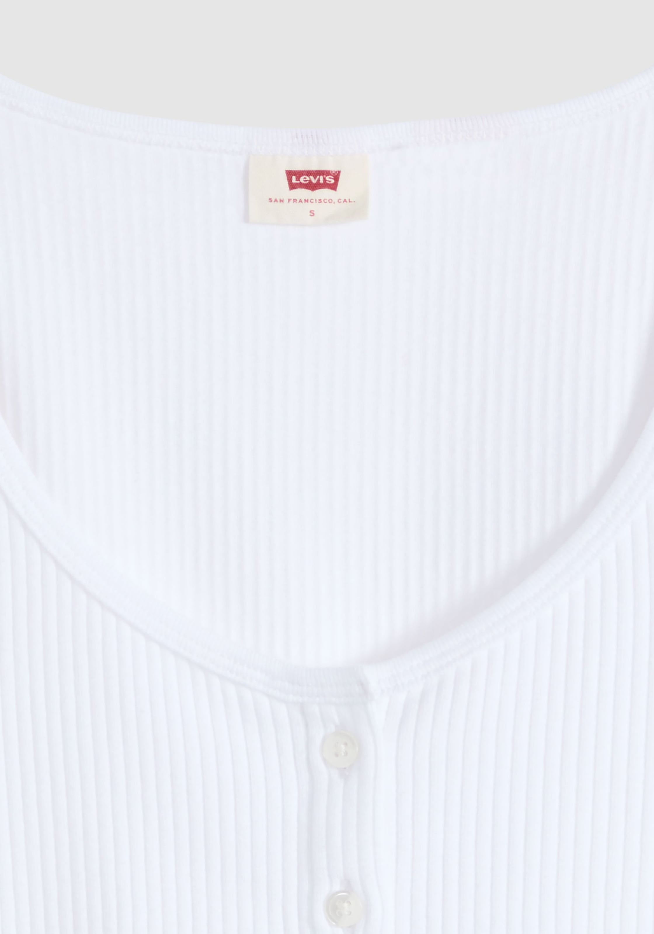 Levi's® T-Shirt »AUSTEN BUTTON THROUGH SS« Feinripp