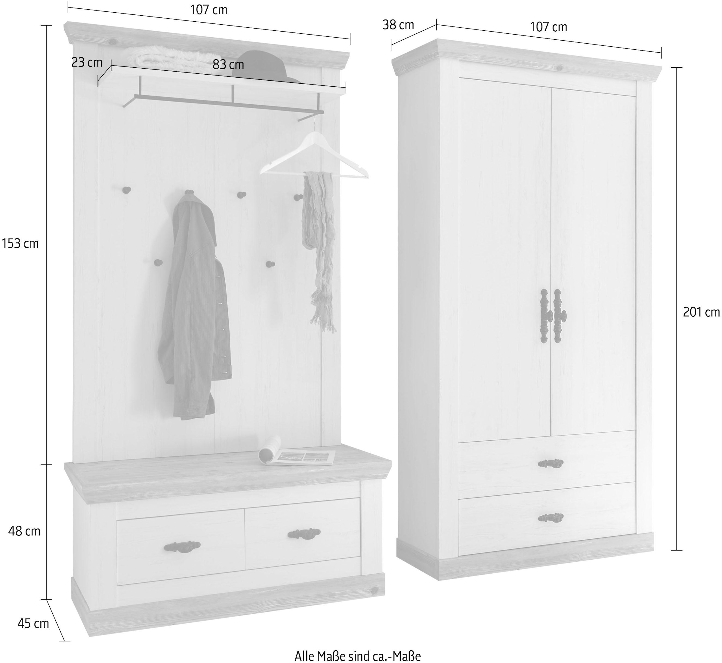 Home affaire Garderoben-Set »Florenz« 3 Stk. tlg.