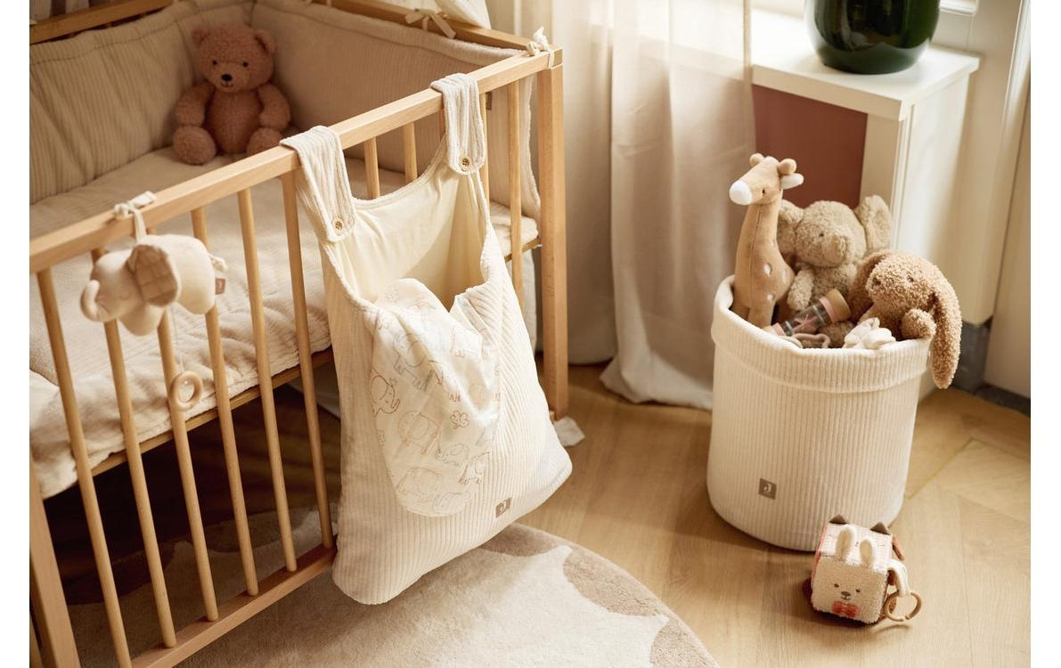 Jollein Sac de rangement »Cloudy Rib Oatmeal« Aufbewahrungstasche fürs Bett