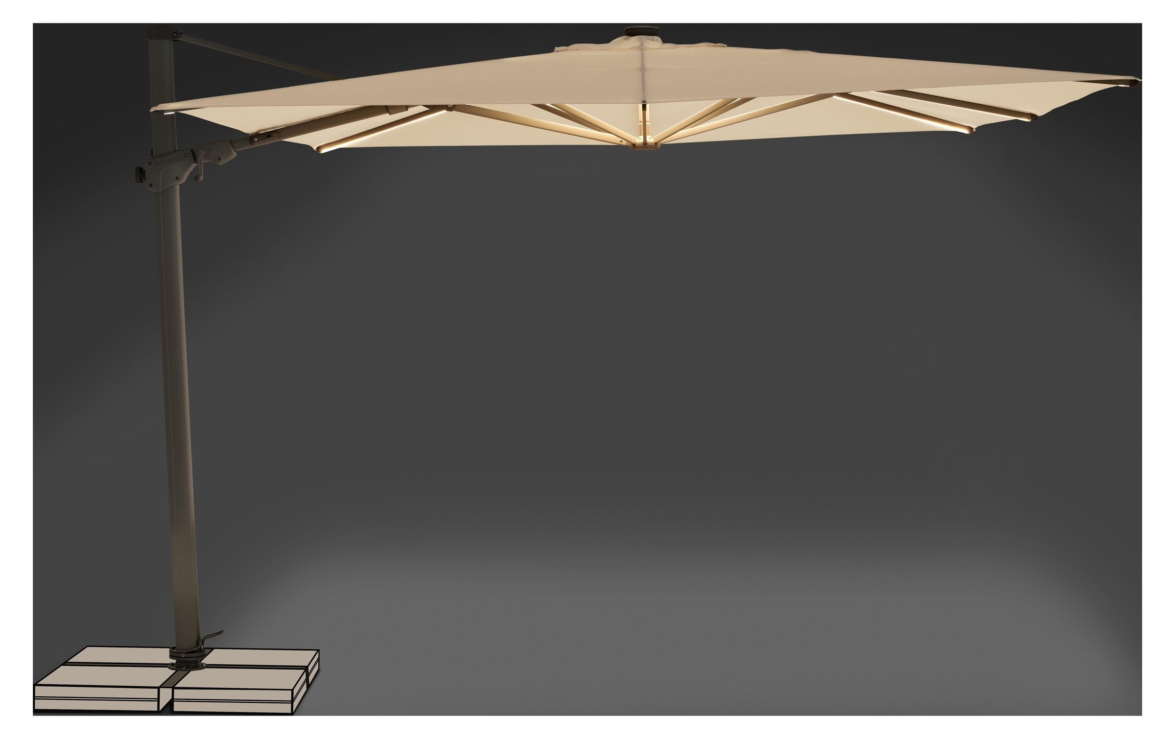   Parasol »Suncomfort by Glatz Varioflex Solar LED, 300 x 300 cm«