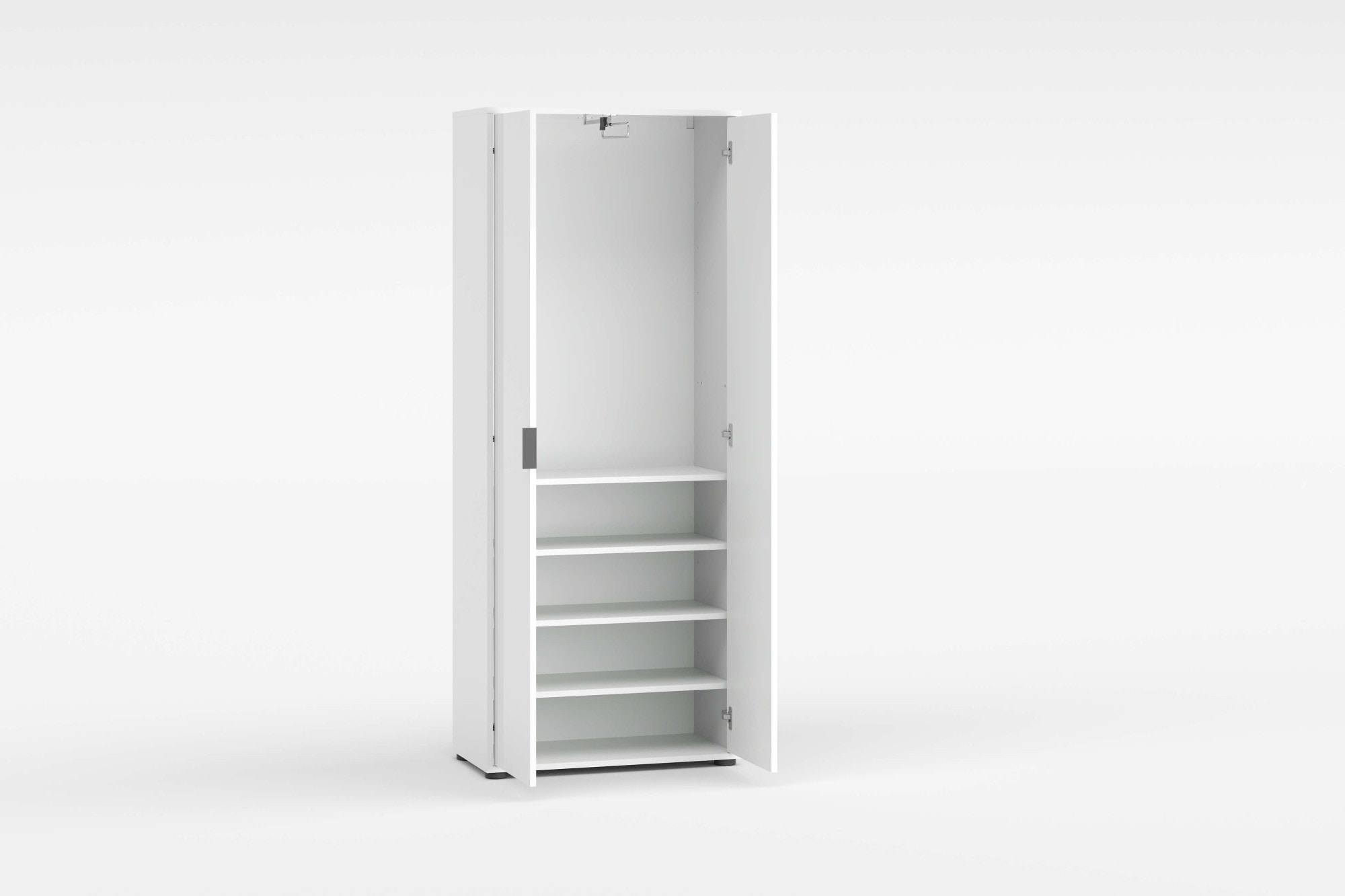 Home affaire Armoire multi-usages »JOLLY, Stauraumschrank , Breite 72,5 cm , Höhe 178 cm« 1 cuis tlg. 2 Türen, 4 Einlegeböden,1 Auszugsstange - Schrank hochglanz lackiert