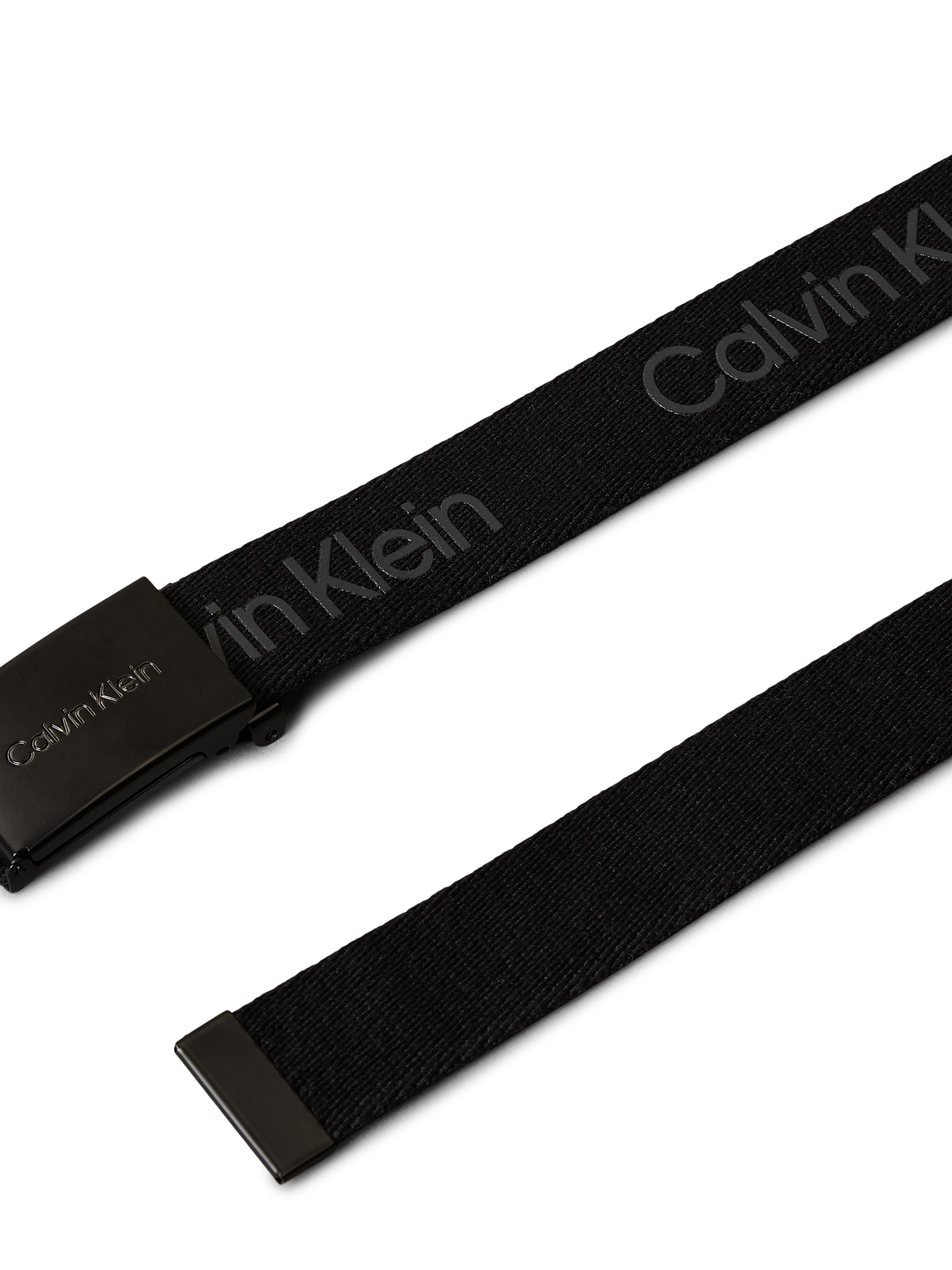 Calvin Klein Jeans Synthetikgürtel »CALVIN LOGO CANVAS BELT« Logodrucke, Koppelschliesse