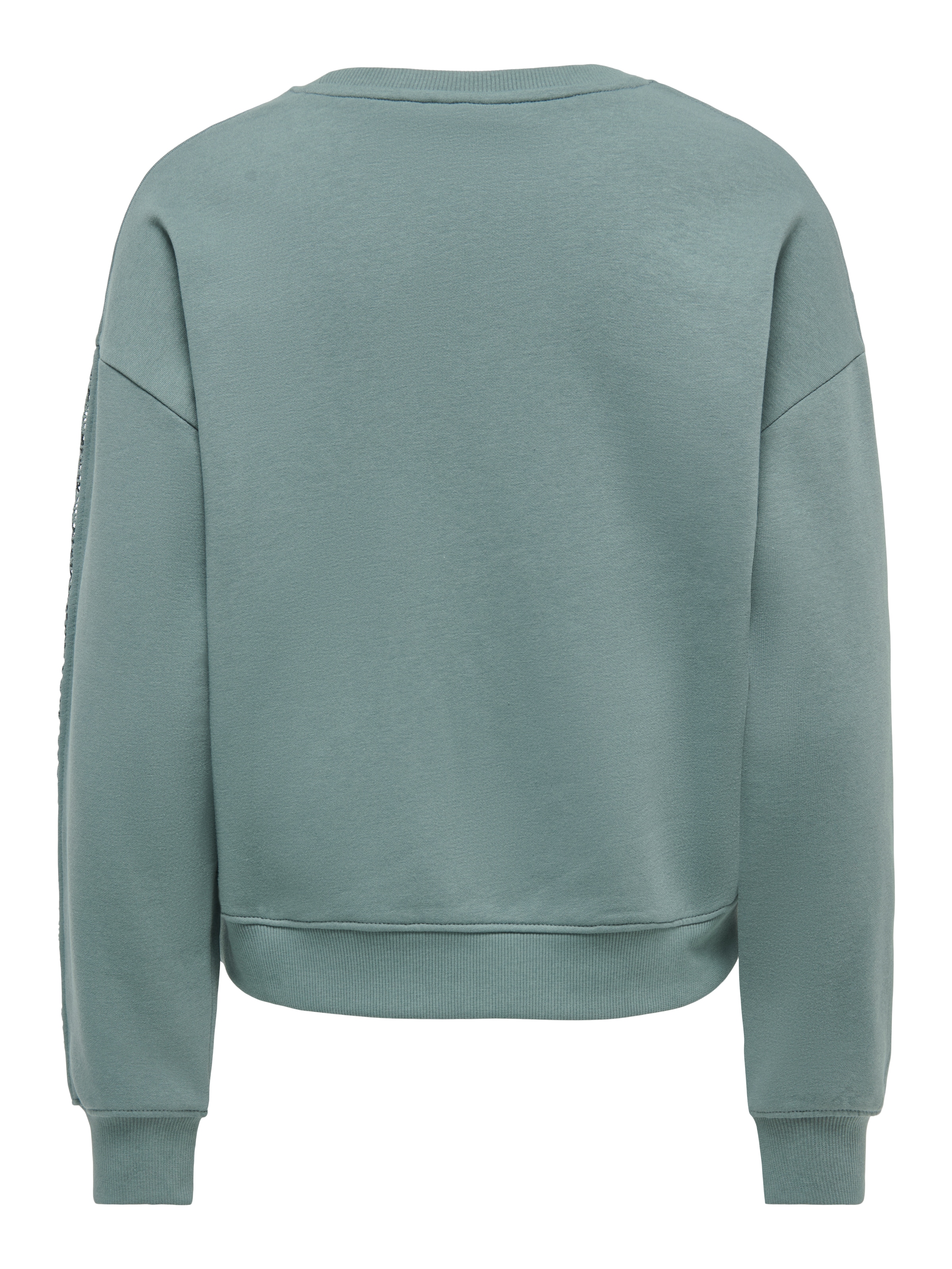 ONLY Sweat-shirt »ONLSTILLA L/S O-NECK LACE DETAIL CS SWT«, mélange coton, coupe régulière
