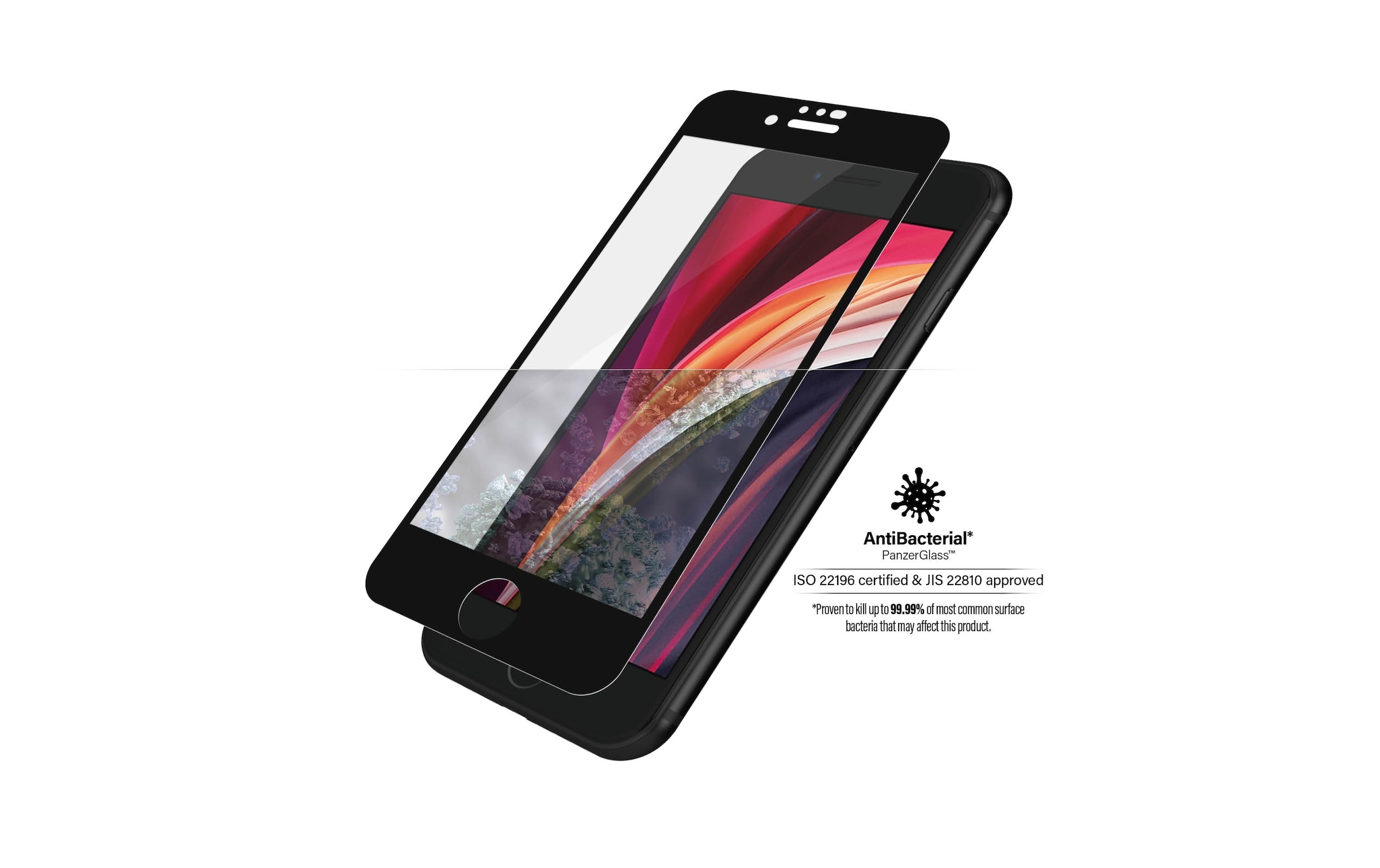 PanzerGlass Schutzfolie »Case« 100% bis an den Rand deckend, Mit Rahmen