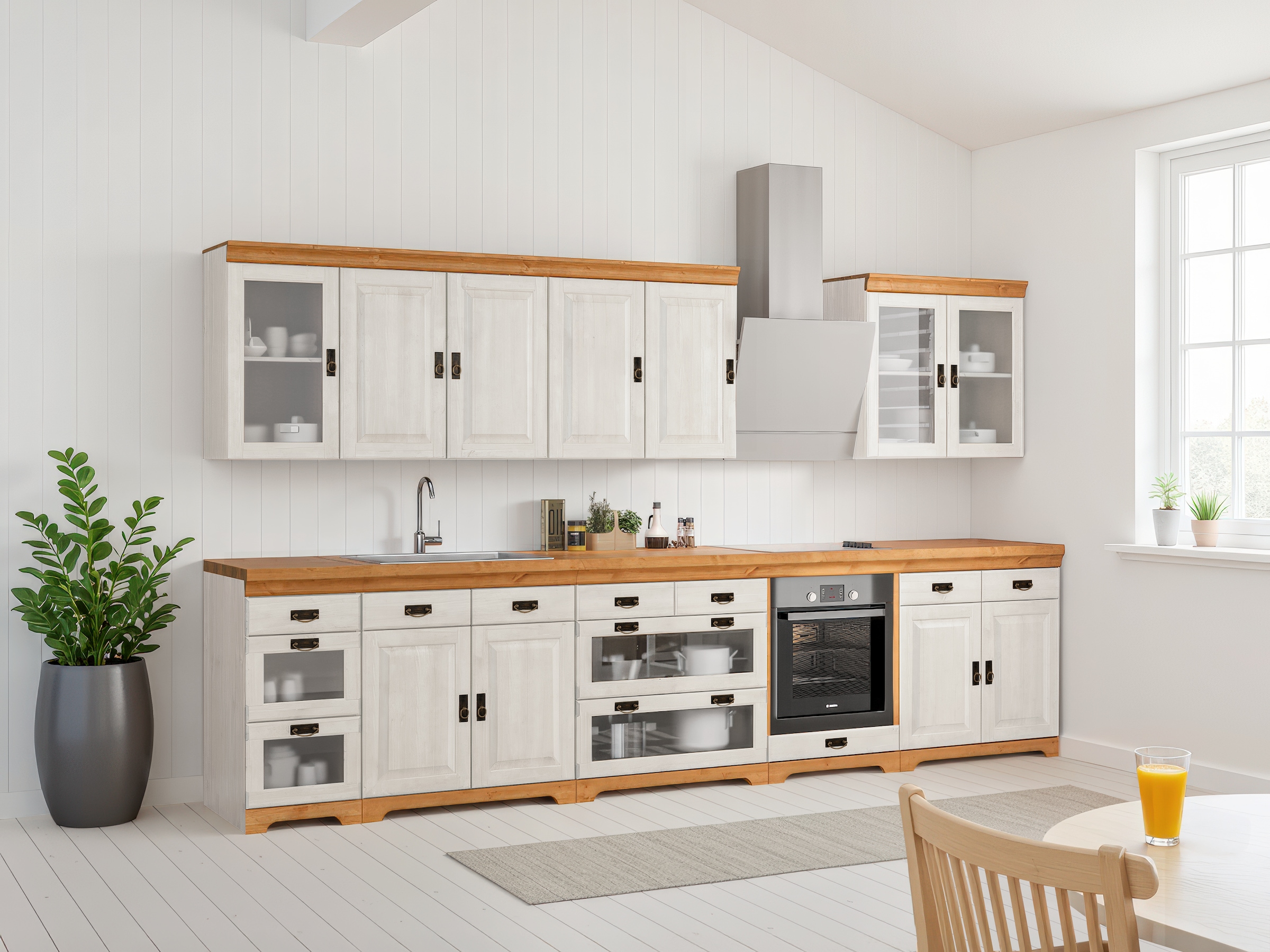 Home affaire Spülenschrank »Rügen« Breite 80 cm, Kiefer massiv, mit 2 Türen