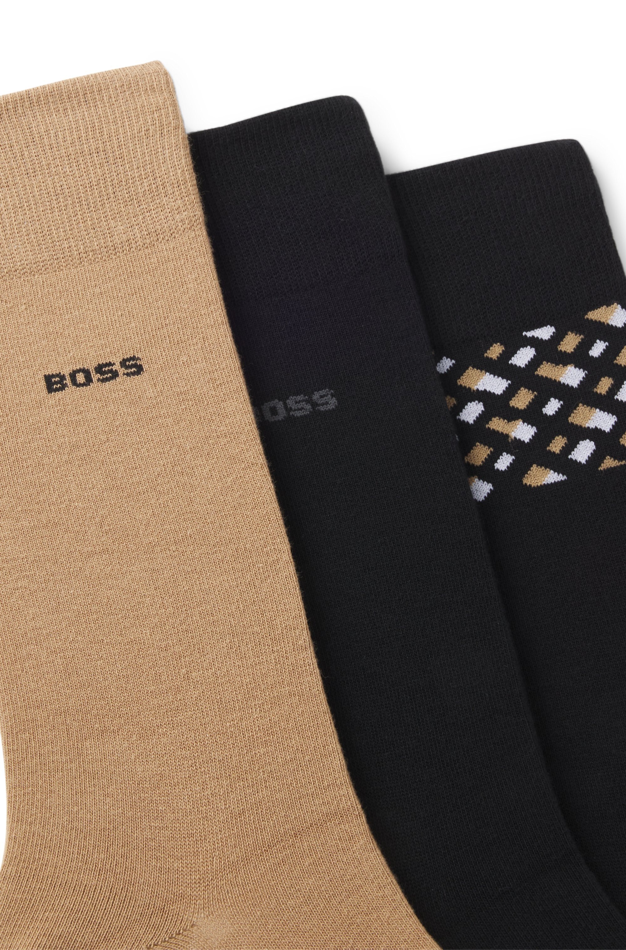 BOSS Chaussettes d'affaires »3P RS Giftset CC« Paquet, 3 Couple tlg. mit Strickbündchen