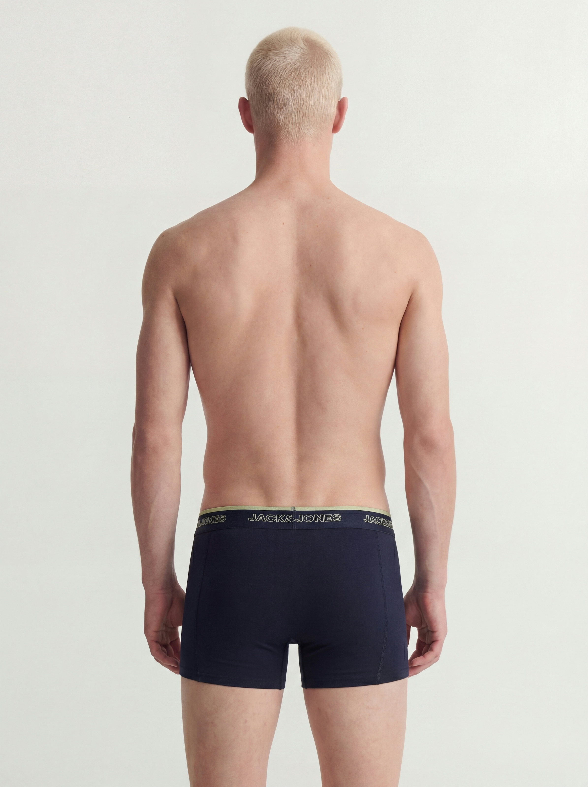 Jack & Jones Tronc »JACADRIAN SOLID TRUNKS 7 PACK« Paquet, 7 cuis mélange de coton, ceinture élastique