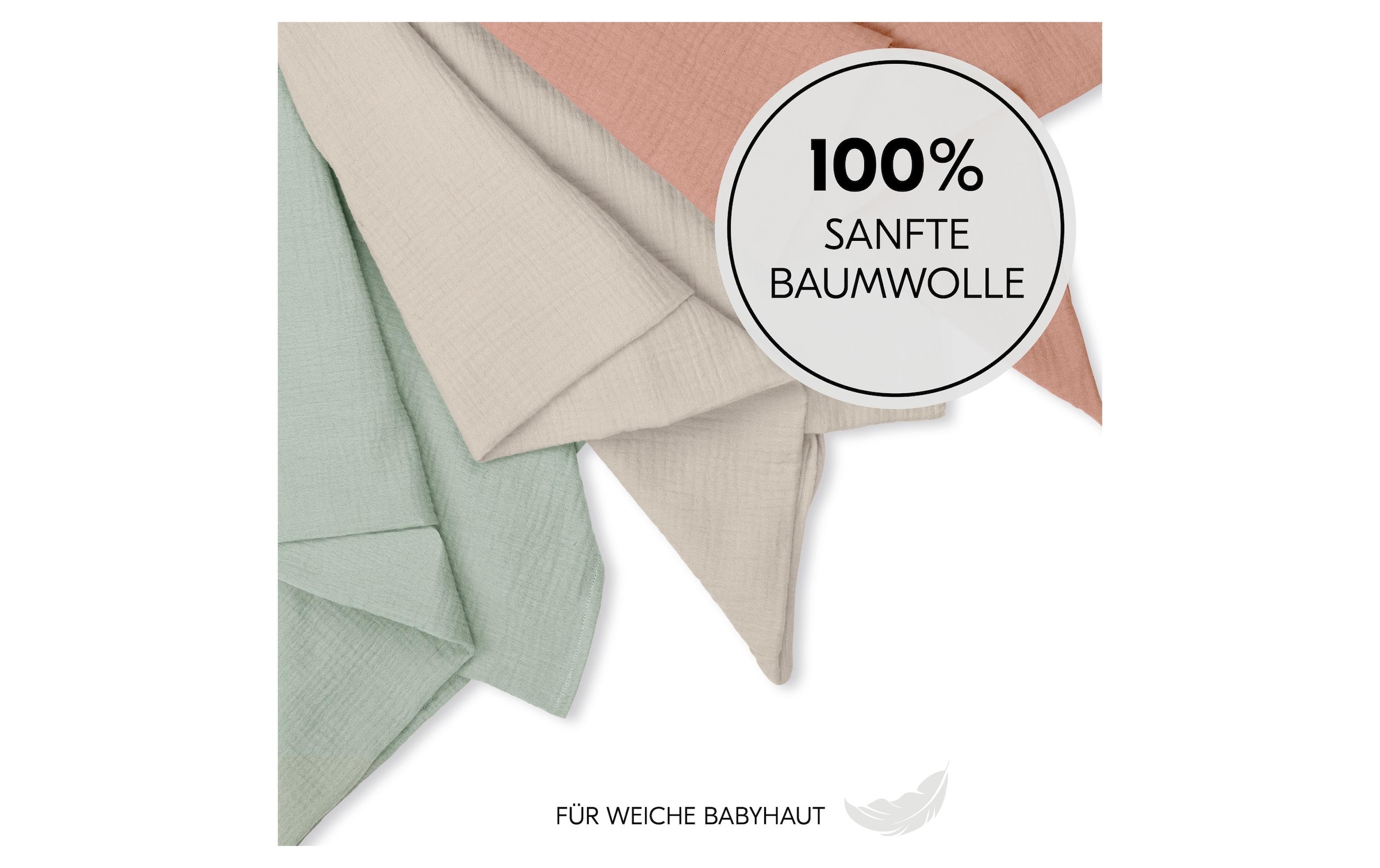 Hauck Schnuffeltuch »Cuddle N Clean 3Set Sage-Beige-Cork« 3 tlg.