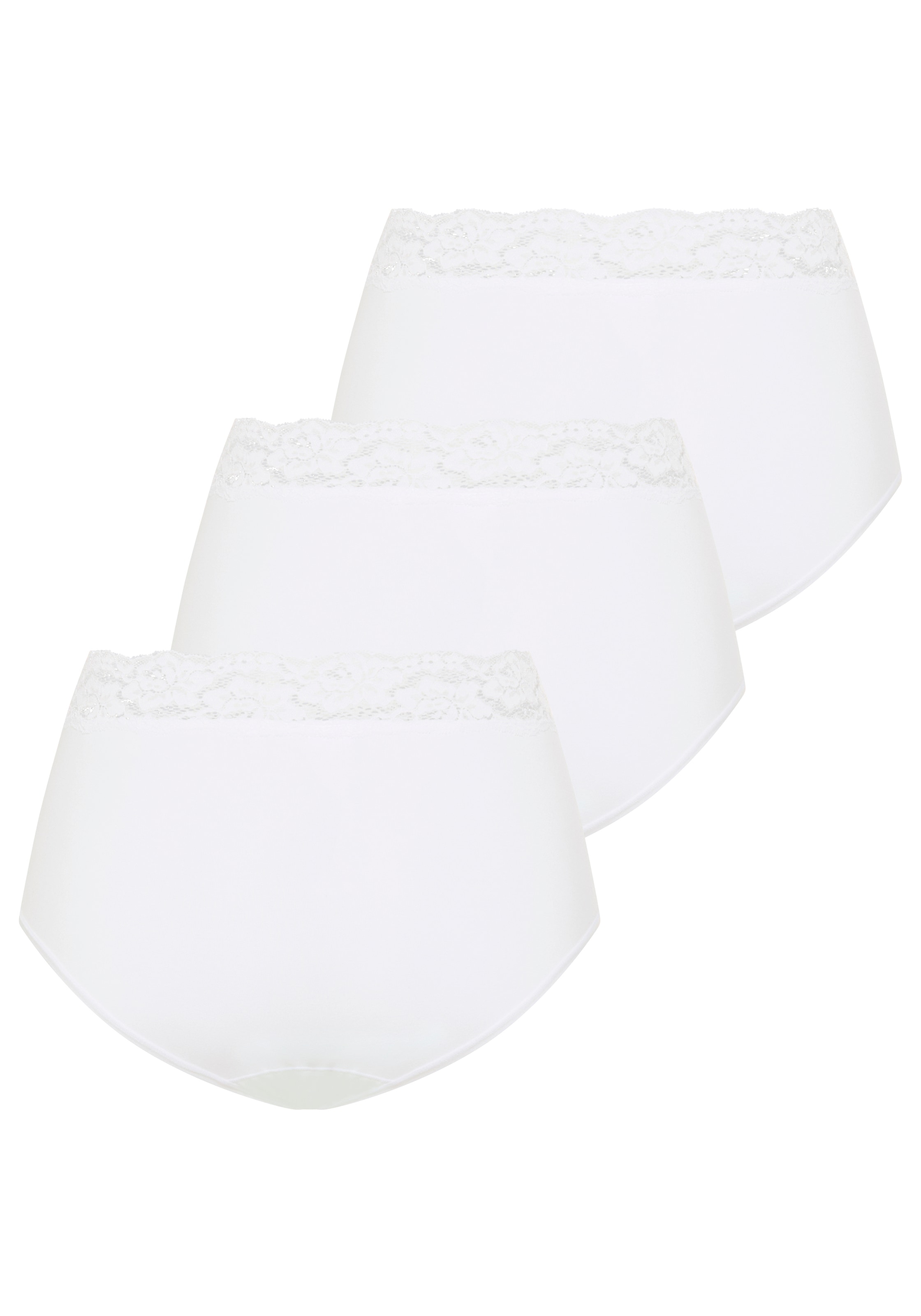 YSABEL MORA Slip gainant 3er Pack,  Baumwollmix, elastisch, leichter Shape-Effekt, Spitze