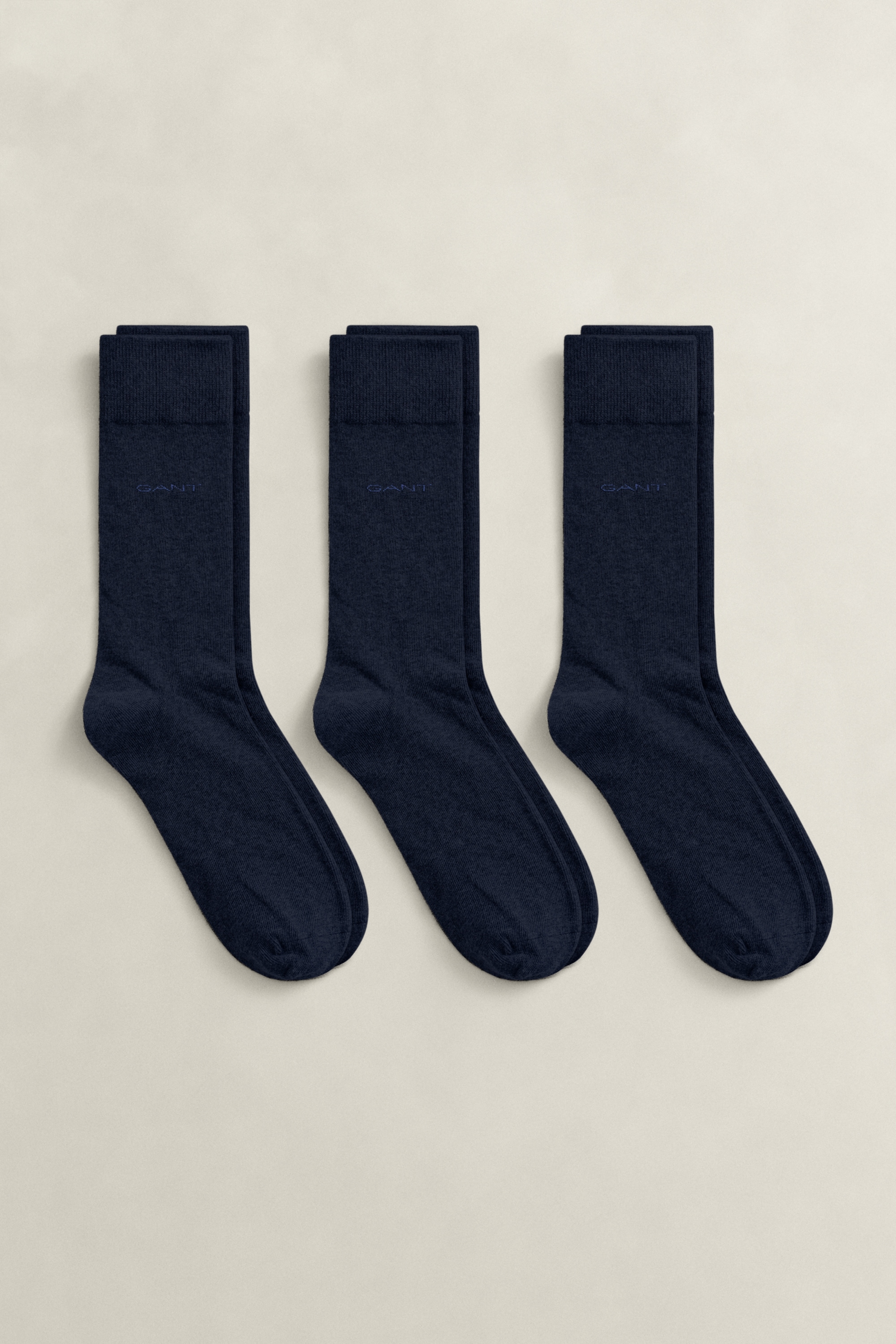 Gant Chaussettes basiques »SOFT COTTON SOCKS 3-PACK« Paquet, 3, 3 cuis tlg. avec impression du logo à la cheville