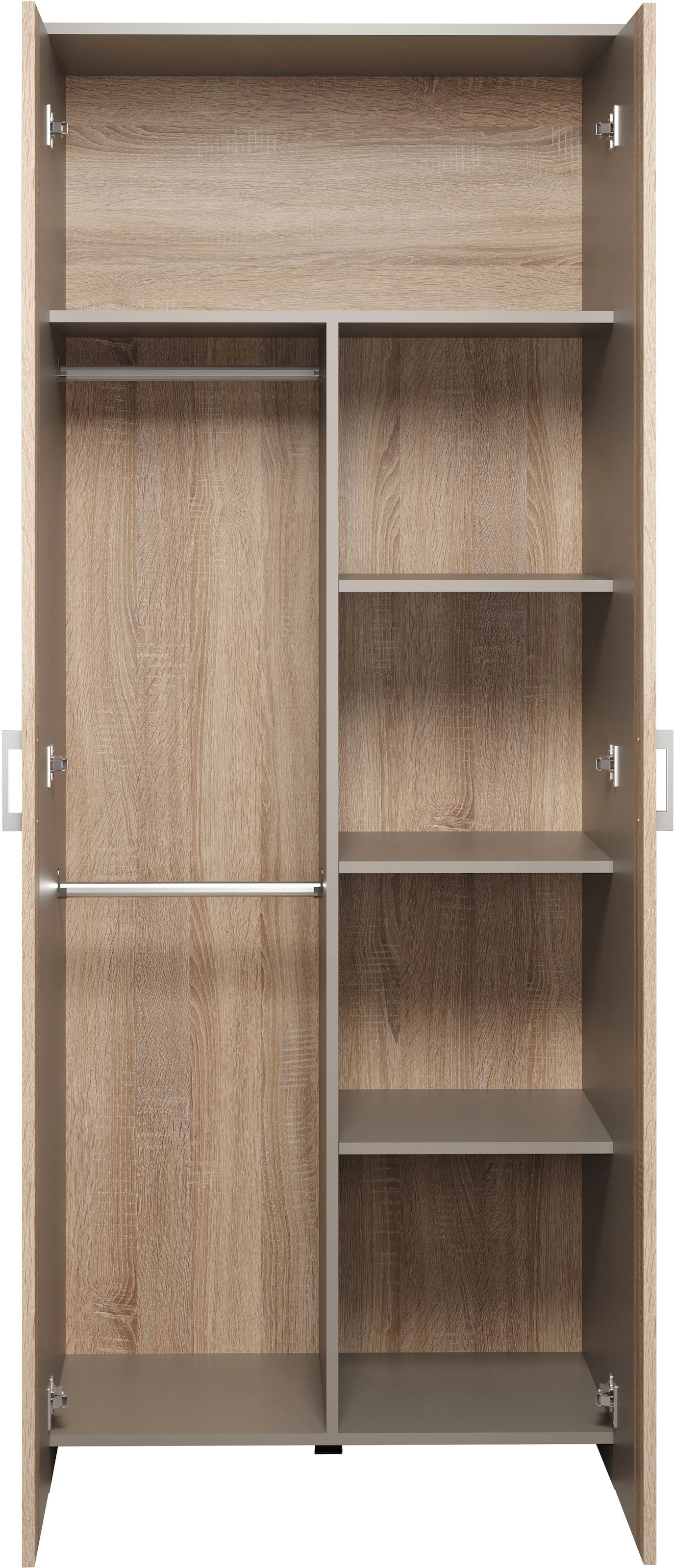 trendteam Babymöbel-Set »Beja« Set, 3 tlg. Gitterbett, Wickelkommode und Kleiderschrank - silberfarbene Griffe