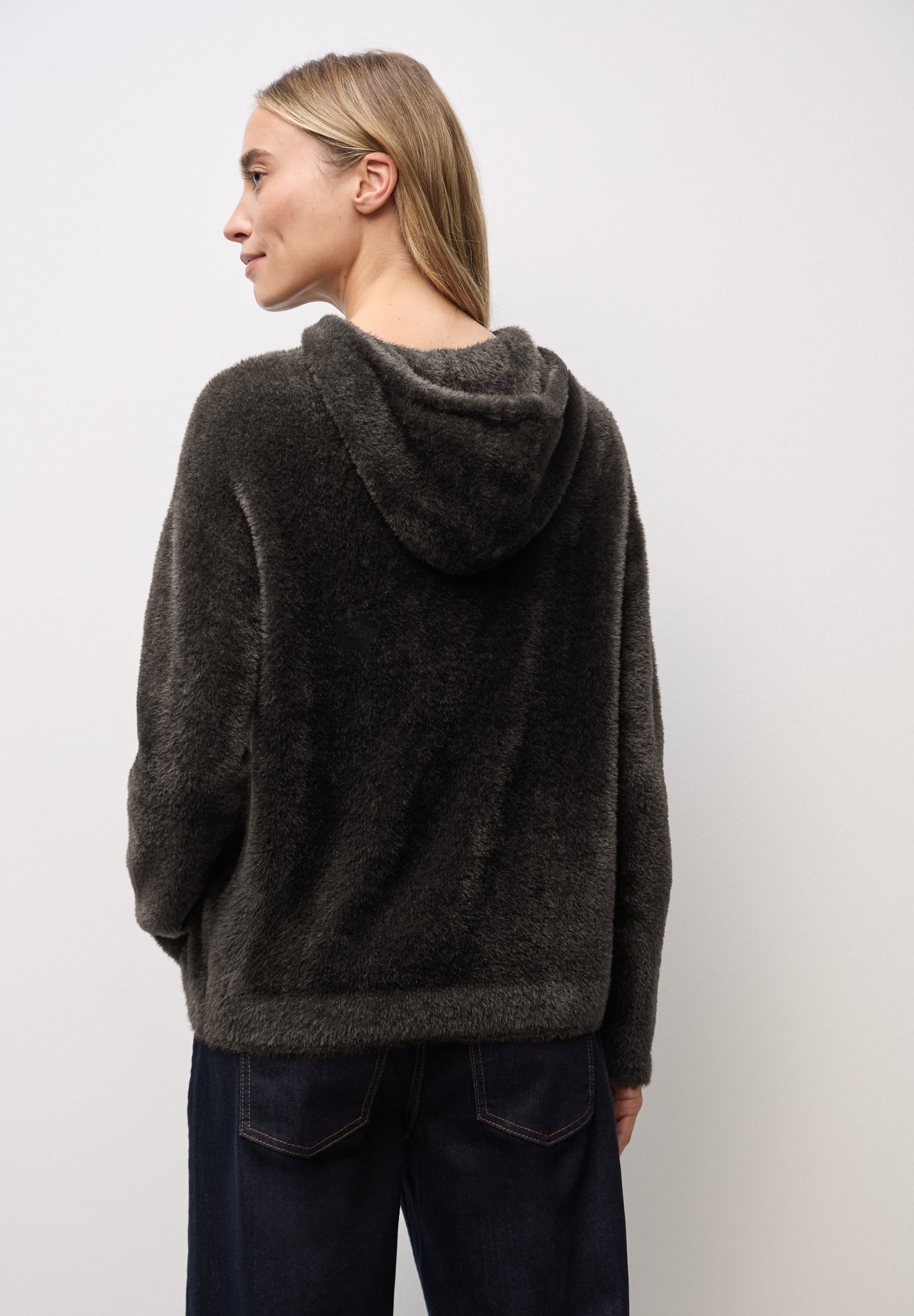 STREET ONE Kapuzenpullover aus softer Federgarn-Qualität