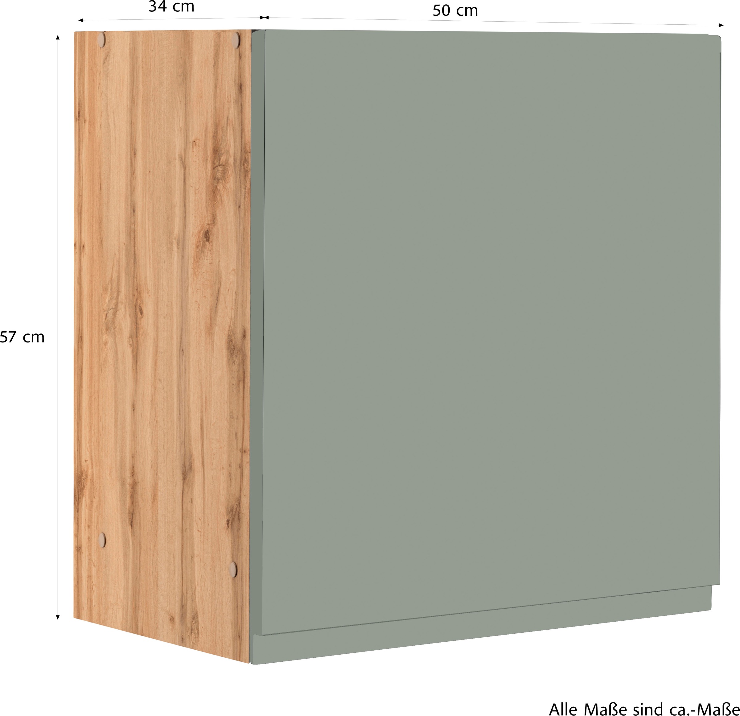 KOCHSTATION Armoire suspendue »KS-Virginia,neu in verbesserter Ausführung« Rangement, Softclose,  largeur 50 cm, 1 porte, charnières amorties