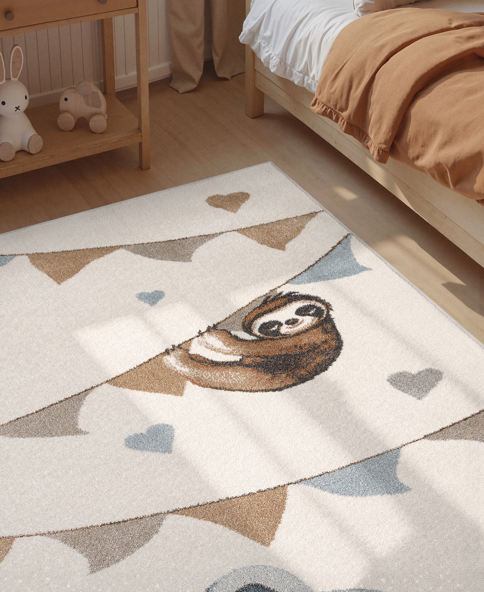 Villeroy & Boch Kinderteppich »Walk like an Elephant Rainbow Party Teppich« rechteckig 9 mm Höhe Spielteppich weich, Kinderzimmer, Boho Kids Spielunterlage, Tieremotiv