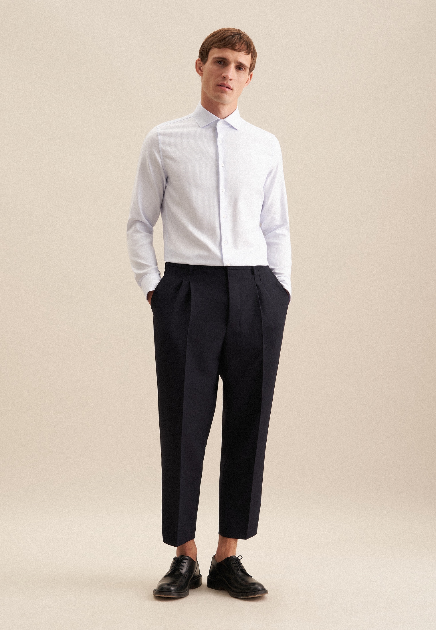 seidensticker Businesshemd »Shaped« Shaped Langarm Kentkragen Karo