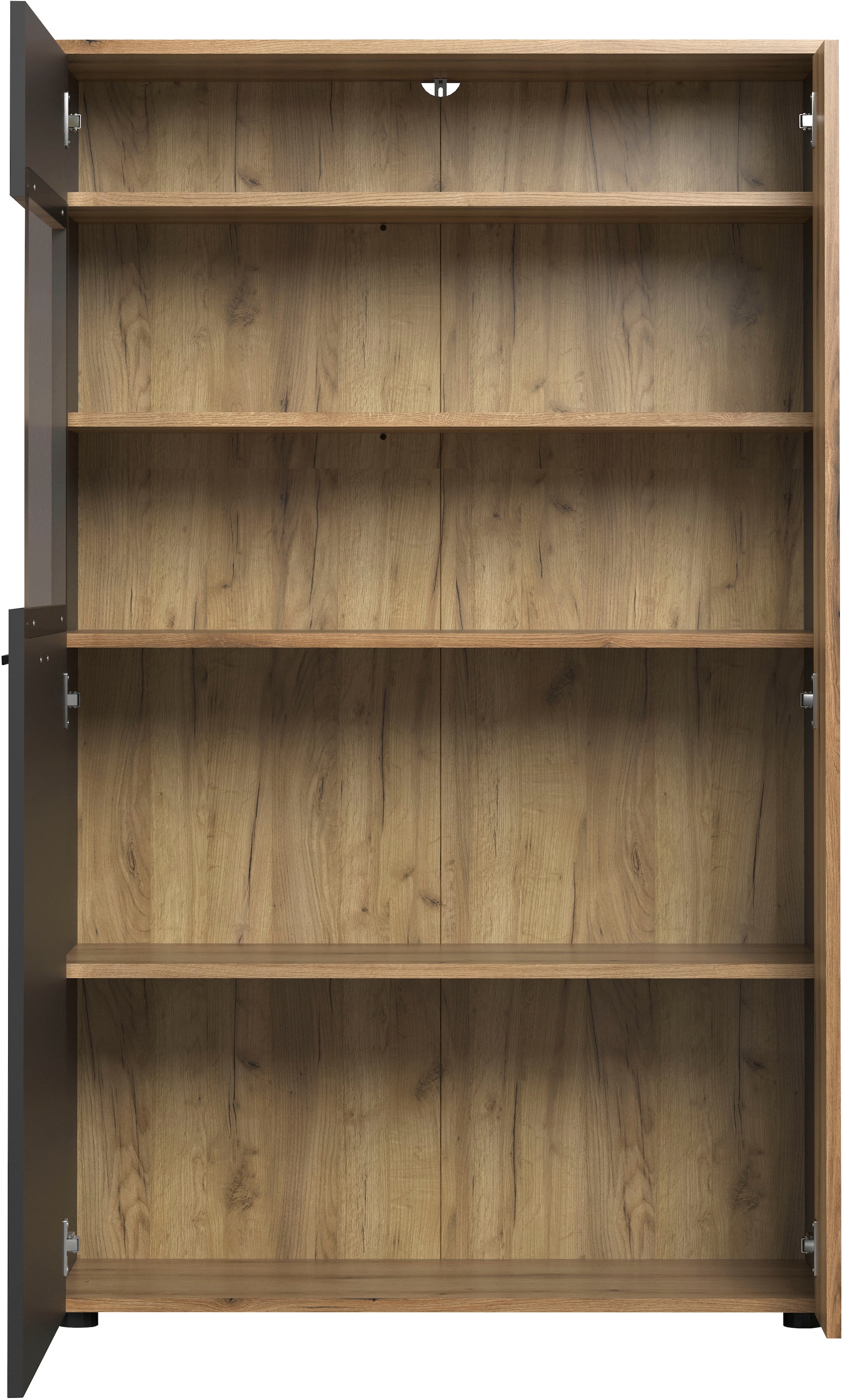 Home affaire Buffet haut »Estepona« 1 cuis tlg. Highboard avec 2 portes - (L/P/H) 90/42/146 cm